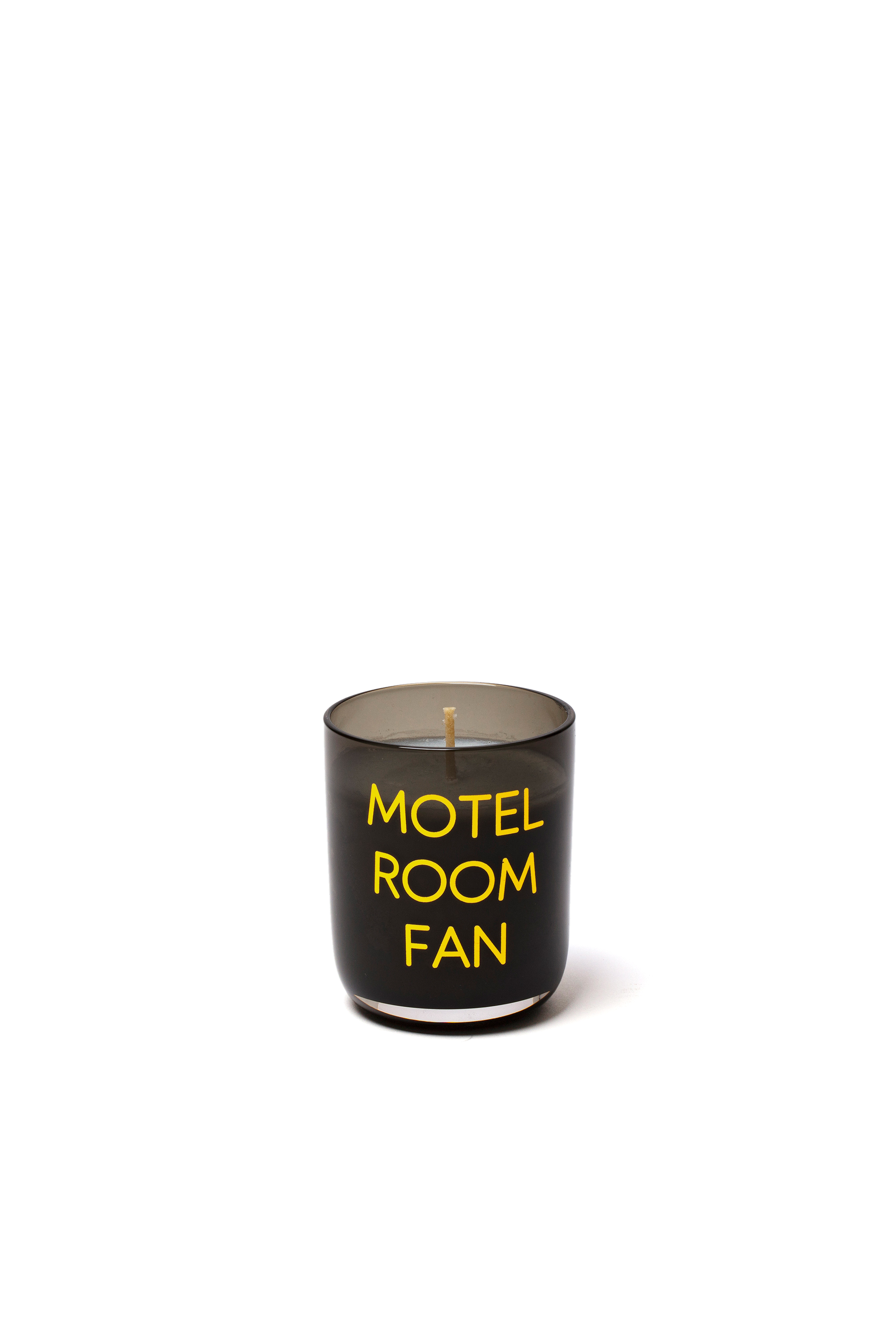 Diesel - 11171 HOME SCENTS, Unisex Kerze mit Kerzenhalter aus Glas "memories-motel room fan" in Schwarz/Gelb - 1