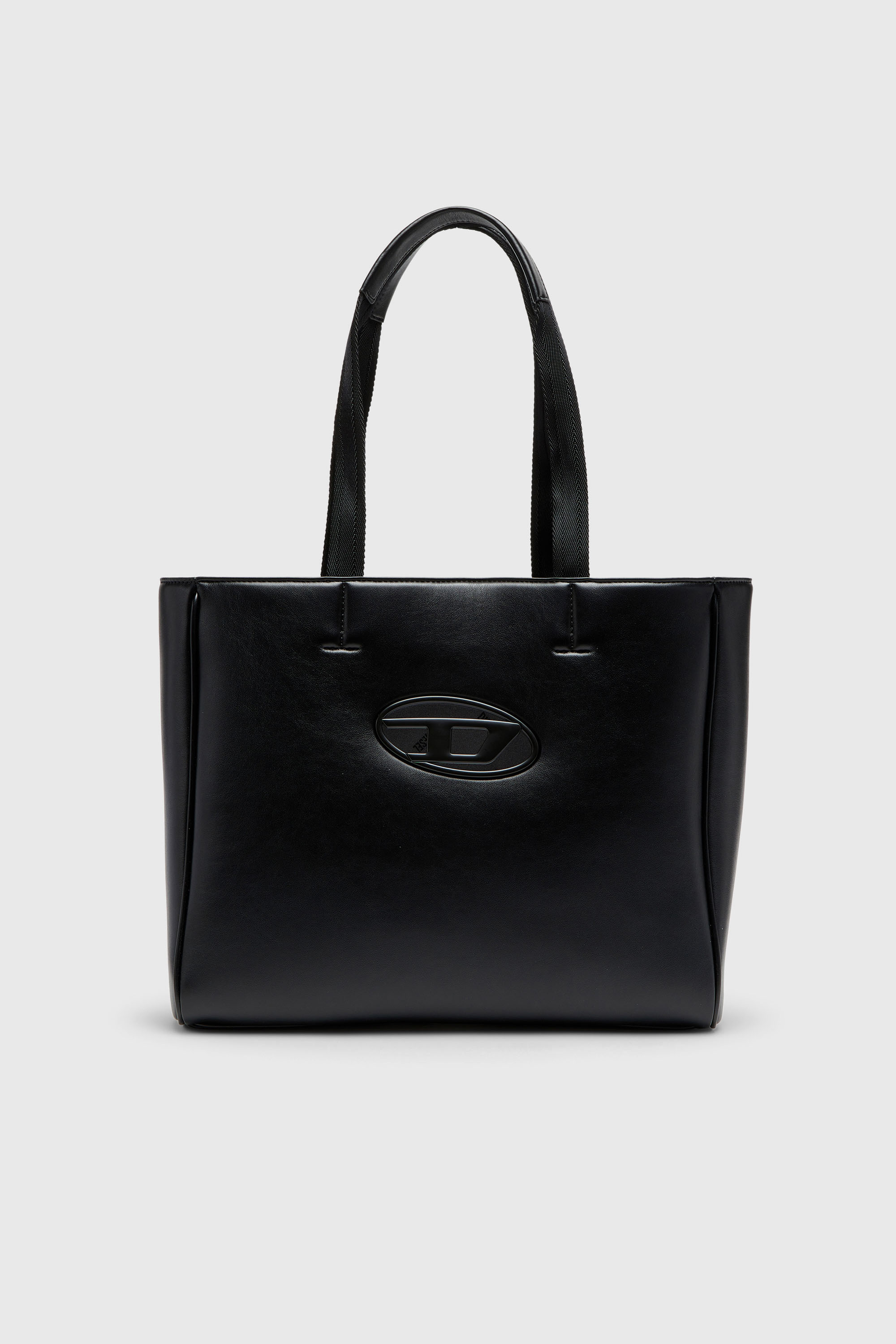 Diesel - HOLI-D SHOPPER EW, Unisex Holi-D-Quadratischer Shopper aus gebondetem Neopren in Schwarz - 2