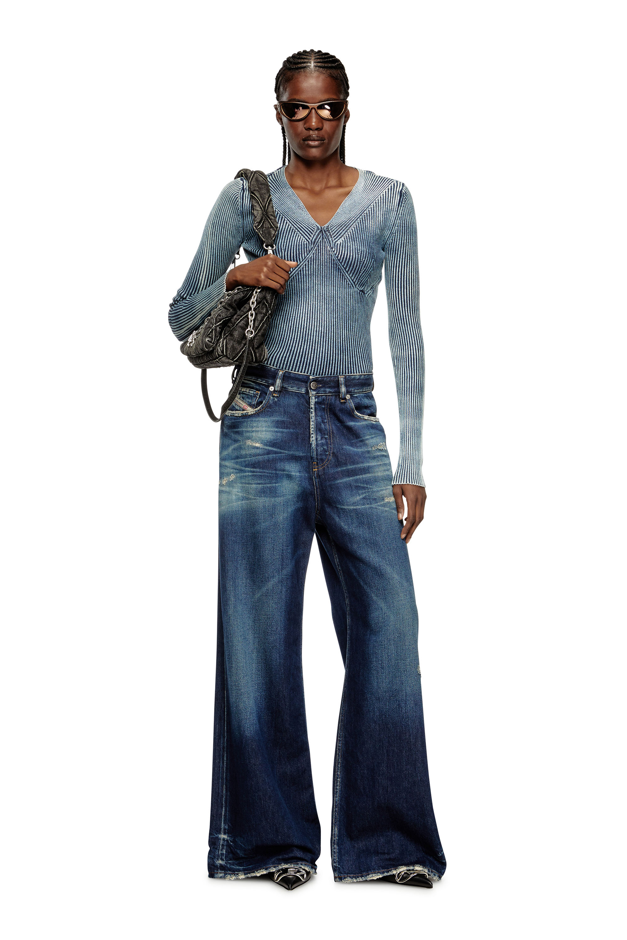 Diesel - Damen Relaxed Jeans 1996 D-Sire 09M06, Dunkelblau - 2