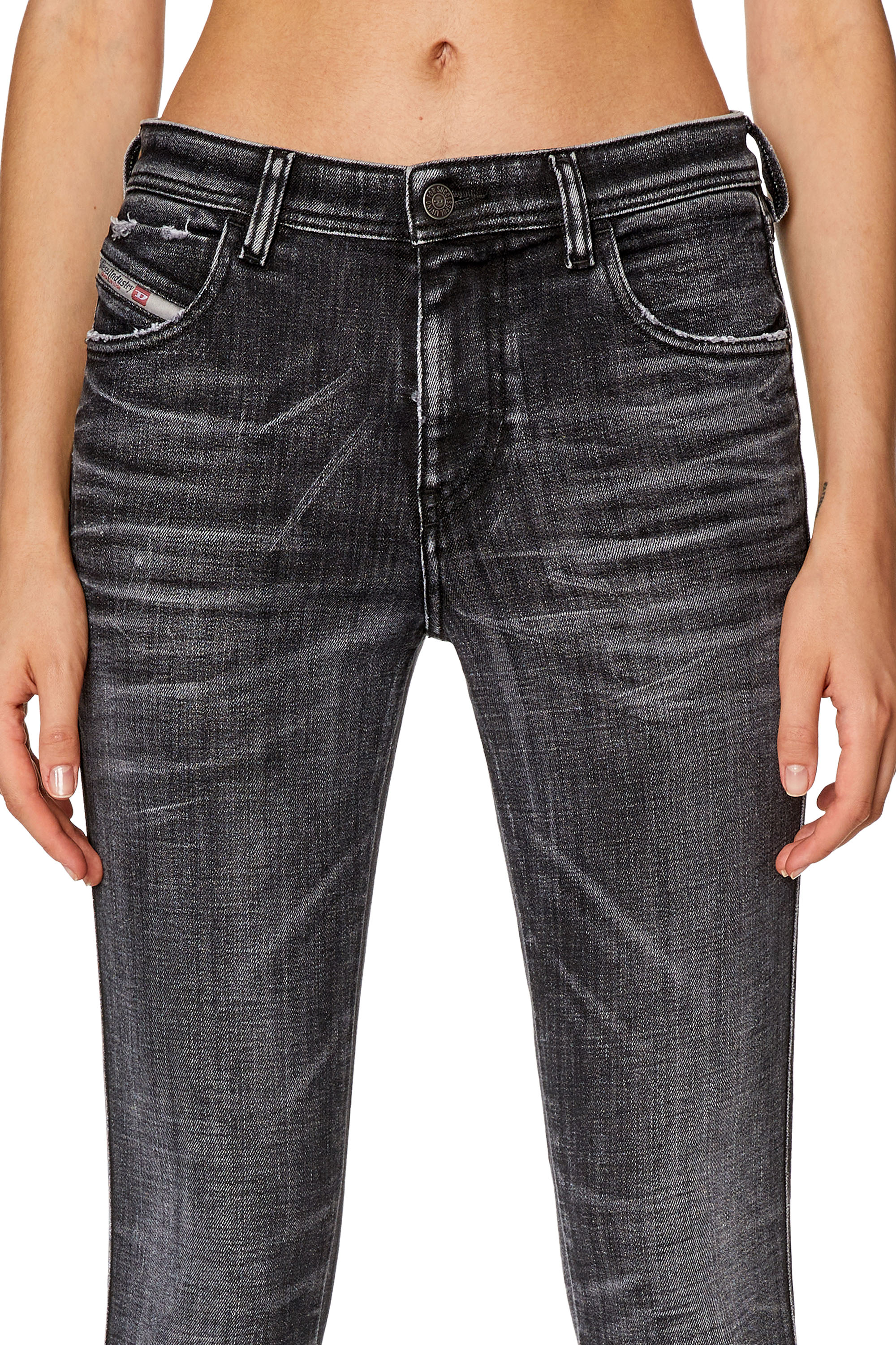 Diesel - Skinny Jeans 2015 Babhila 09G50, Schwarz/Dunkelgrau - Image 4