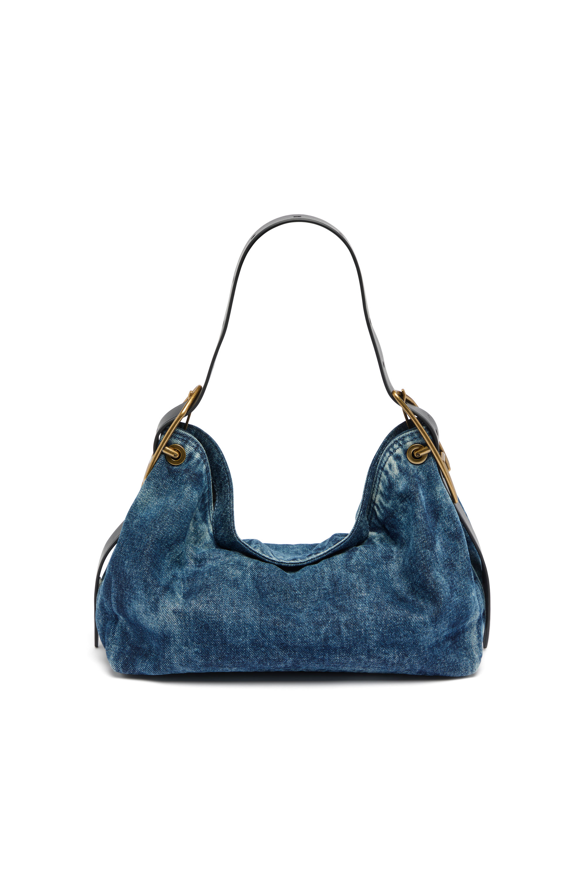 Diesel - D-LINE HOBO S, Damen D-Line-Denim Schultertasche in Mittelblau - 1