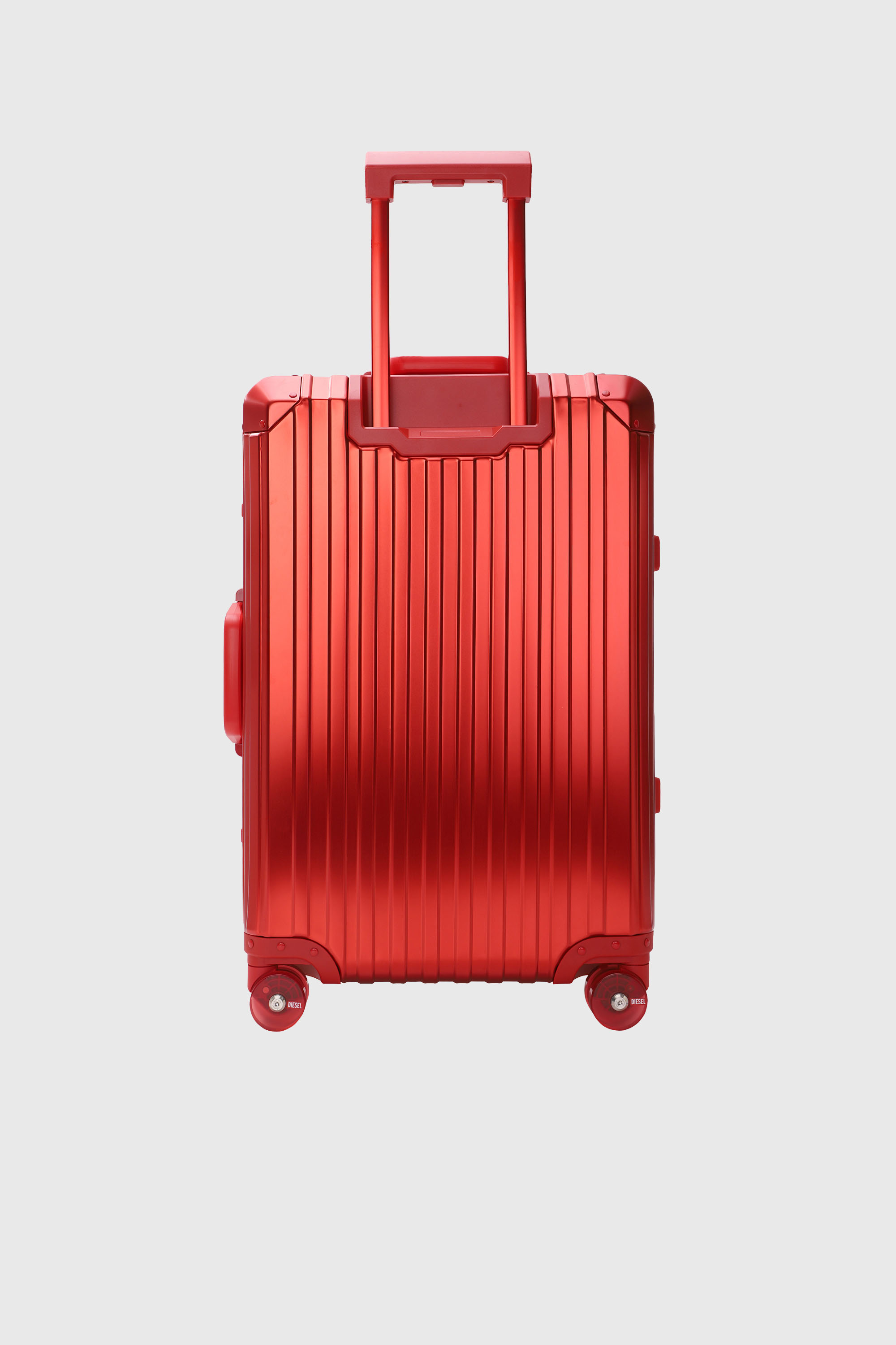 Diesel - DIESEL ALUMINUM TROLLEY- DSL002, Unisex Koffer aus Aluminium Gr&ouml;&szlig;e M in Rot - 2
