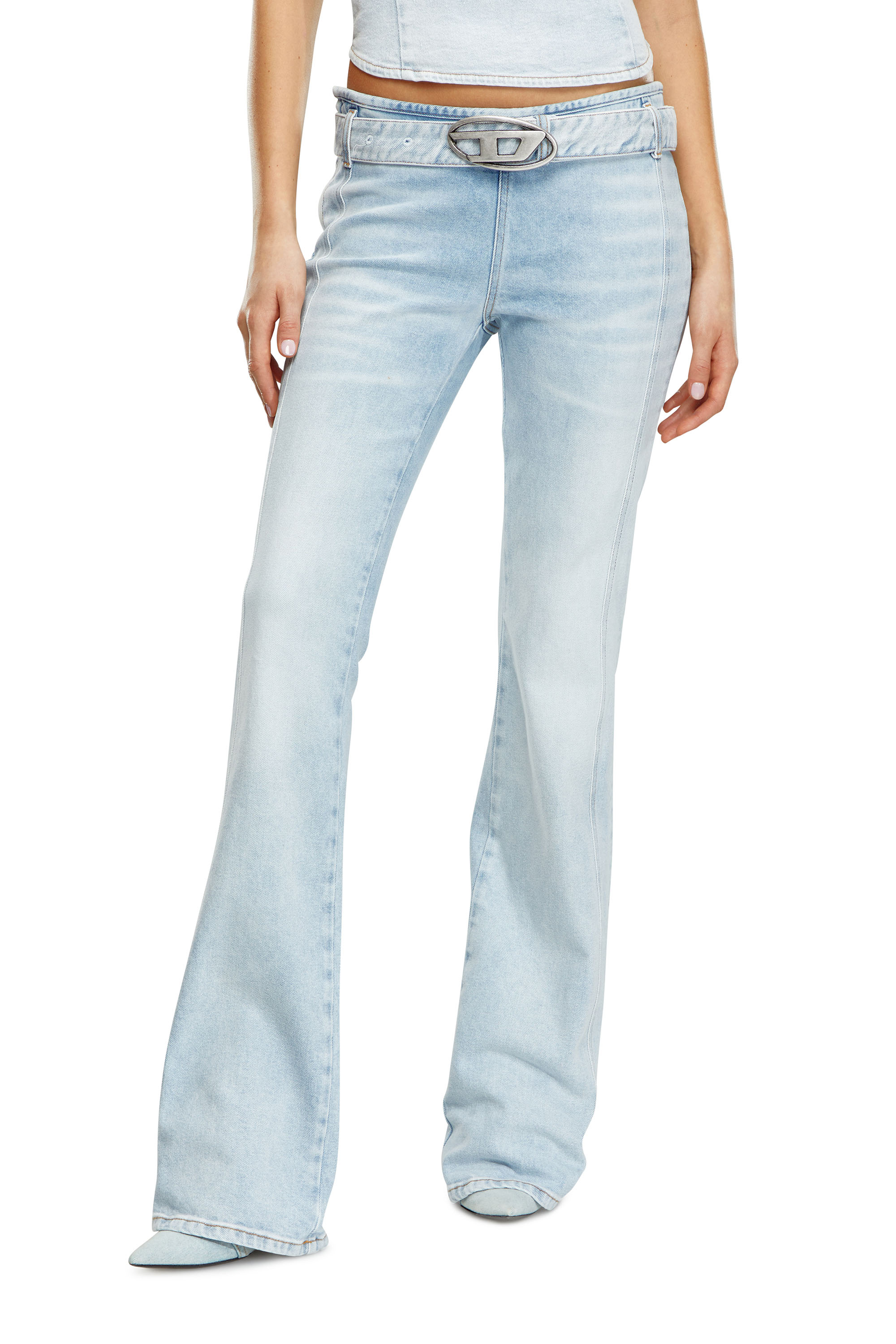 Diesel - Damen Bootcut Jeans D-Ebbybelt 0JGAA, Hellblau - 3