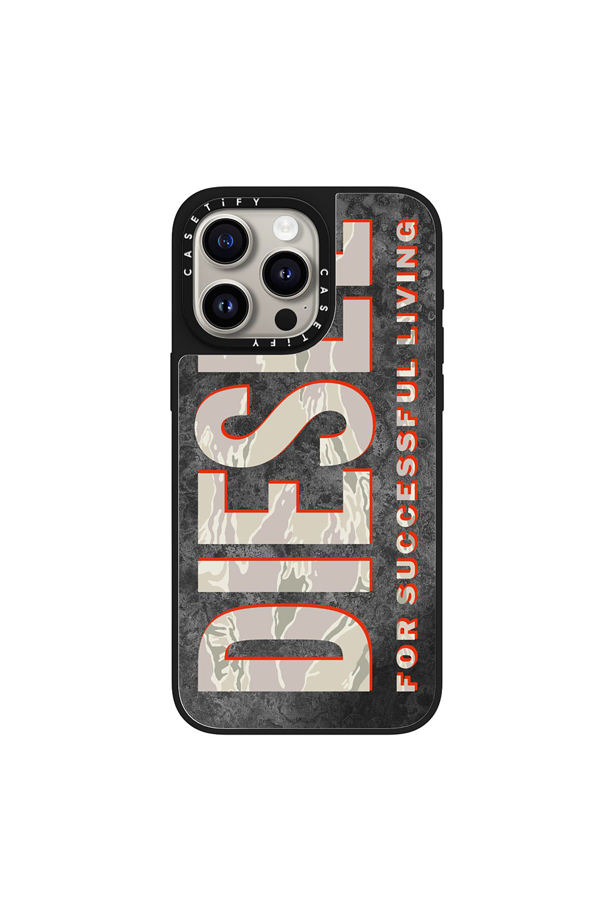 Diesel - 60329 CASETIFY MOULDED CASE, Unisex MagSafe Tarn-Hülle iPhone 15 Pro Max in Braun/Weiss - 1