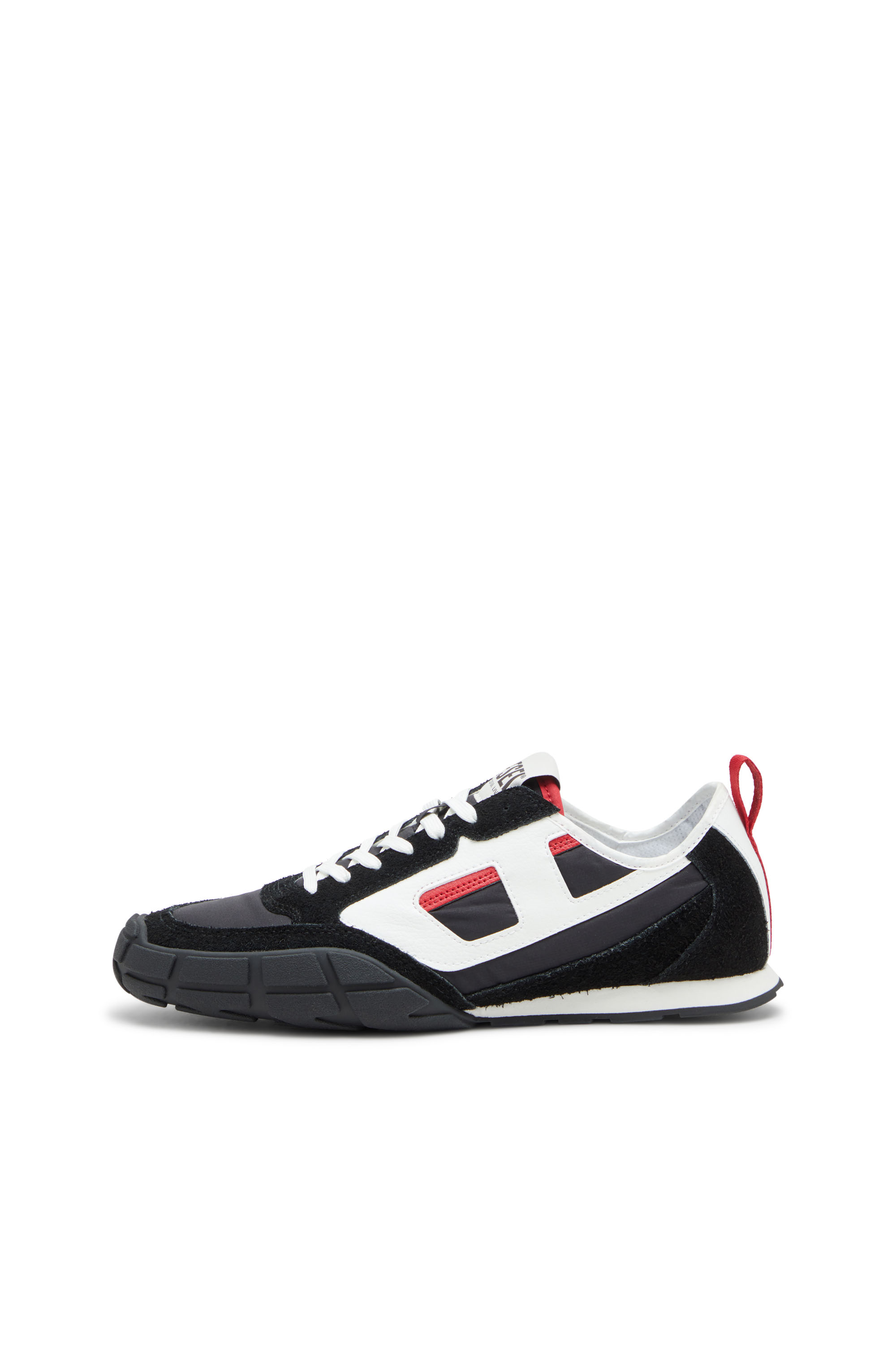 Diesel - S-PAGODHA LOW, Herren S-Pagodha-Sneakers aus Leder, Wildleder und Ripstop in Schwarz/Rot - 3