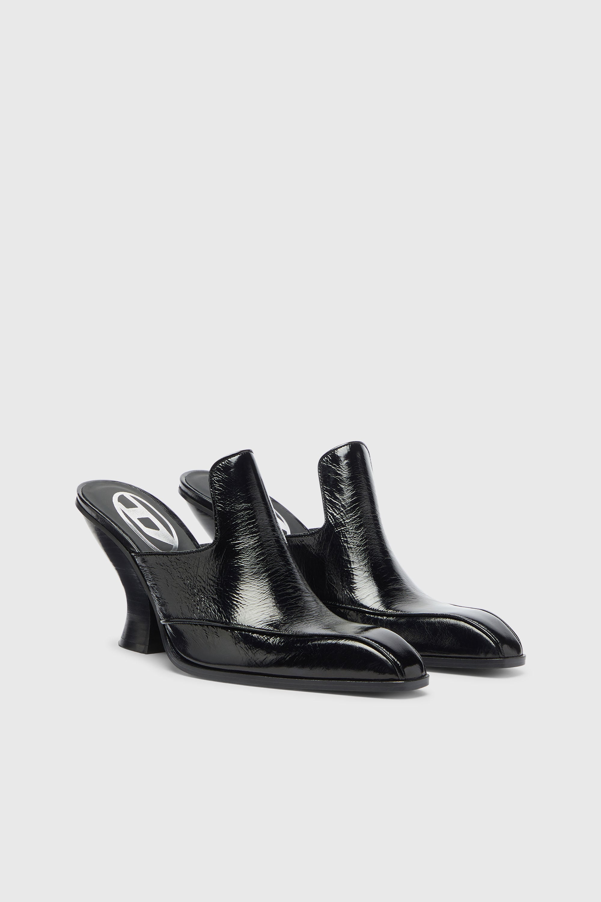 Diesel - D-LUFFY-75-MULE, Damen D-Luffy - Mules im Lackleder im Western-Stil in Schwarz - 2