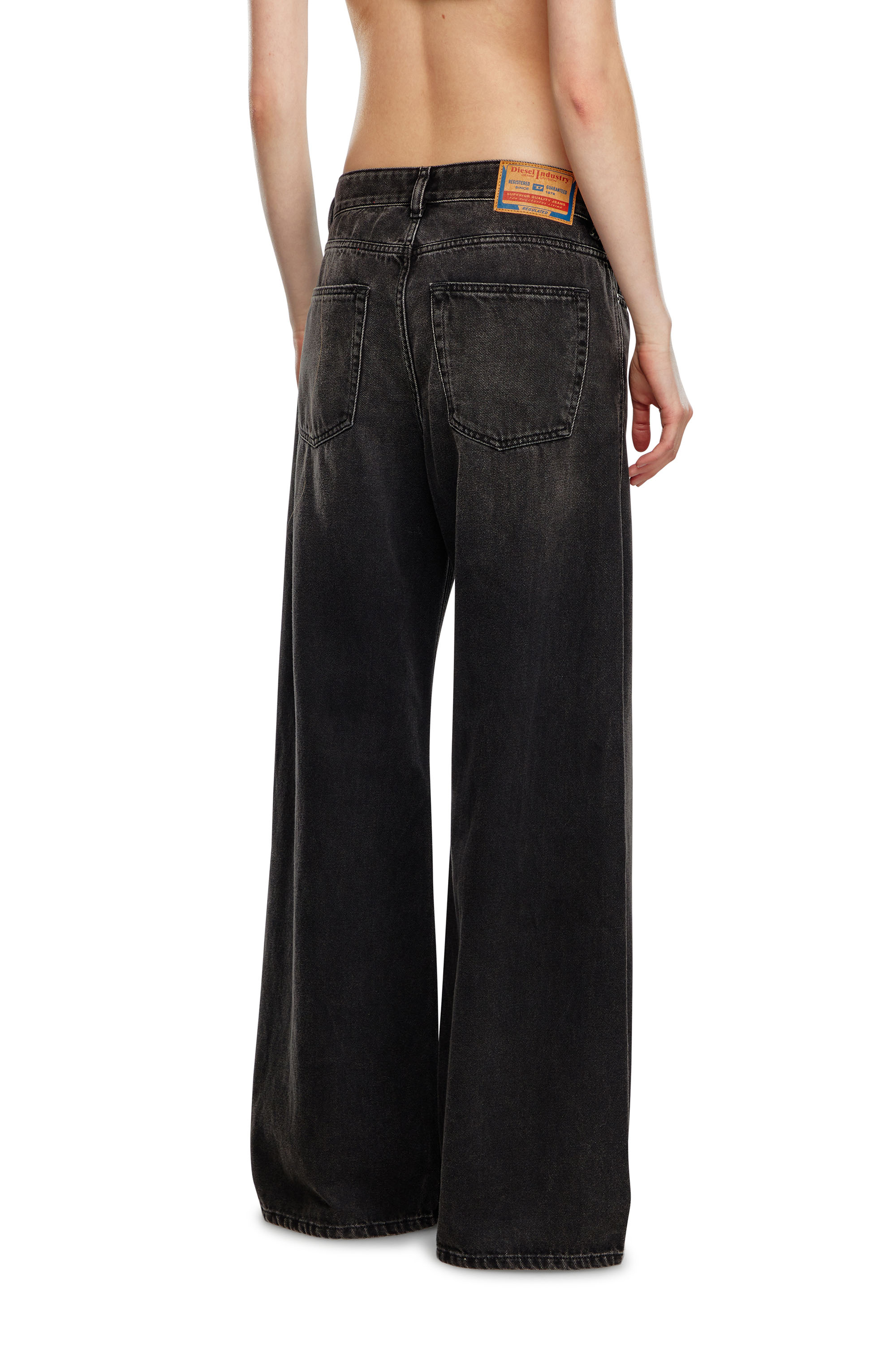Diesel - Woman Straight Jeans 1996 D-Sire 09J96, Black/Dark grey - Image 4