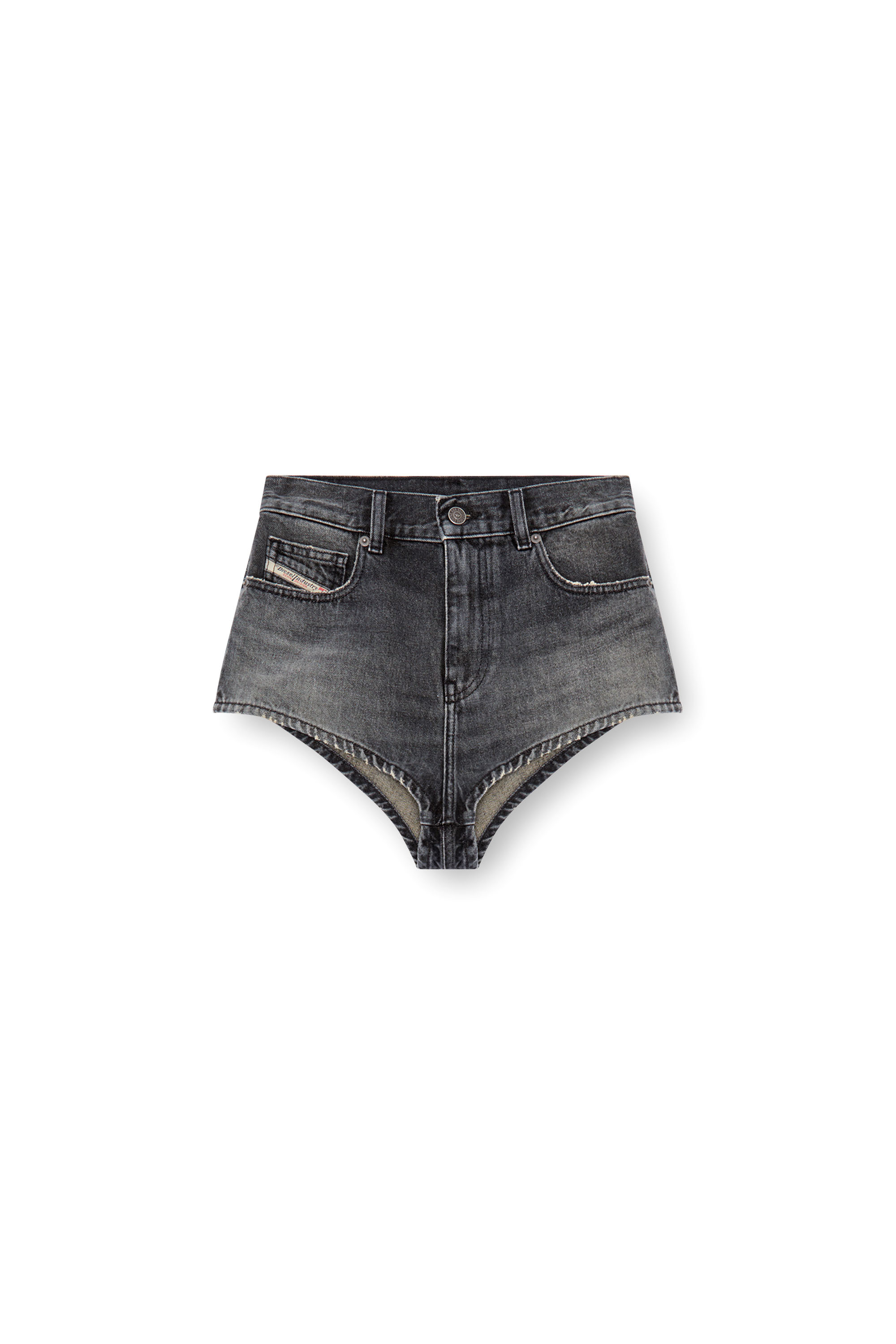 Diesel - DE-LUNAR, Damen Hotpants aus Denim in Schwarz - 2