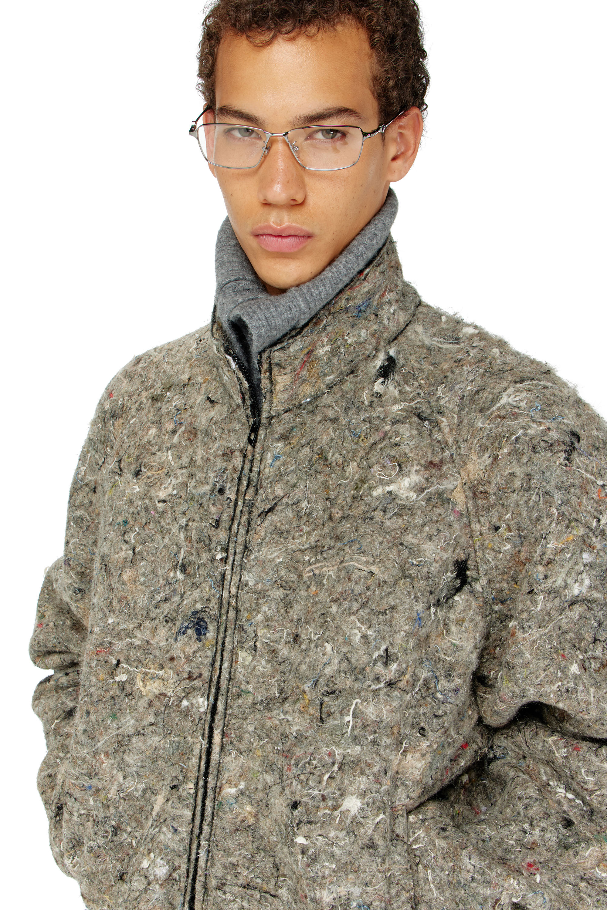 Diesel - J-DISTEM, Herren Upcycled Filzjacke in null - 4