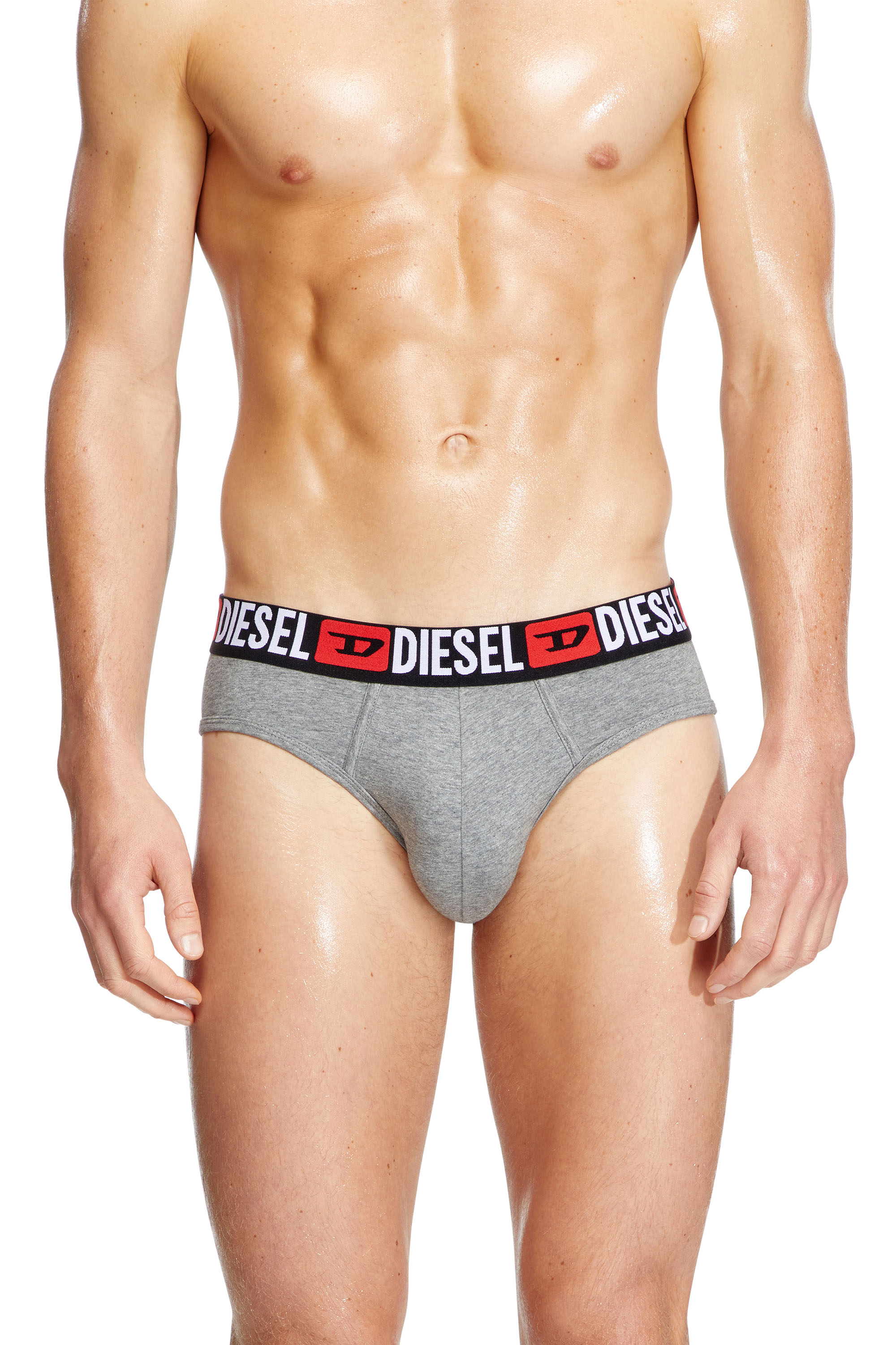 Diesel - UMBR-ANDRETHREEPACK, Herren Einfarbige Briefs im Dreierpack in Weiss/Schwarz - 2