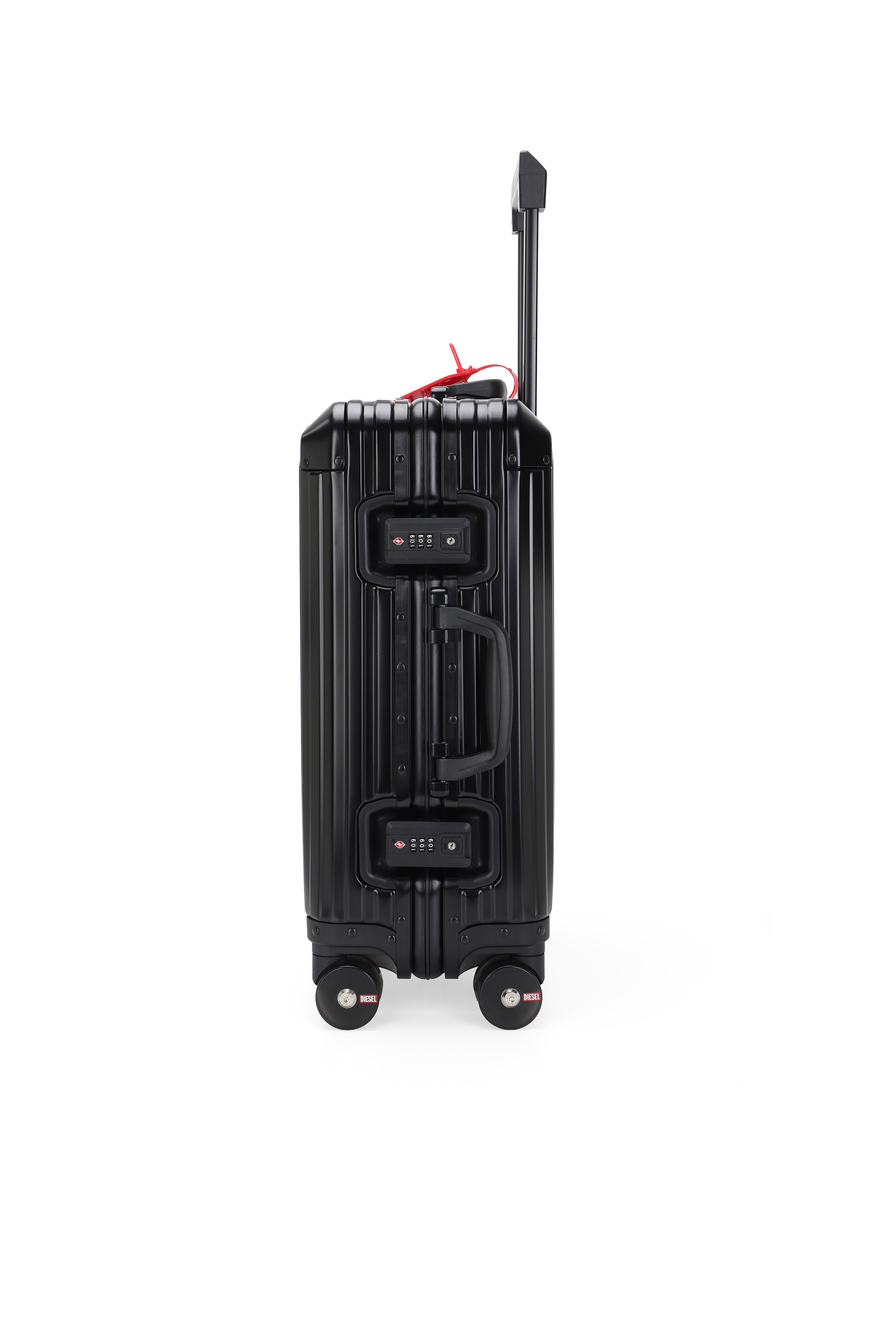 Diesel - DIESEL ALUMINUM TROLLEY- DSL002, Unisex Koffer aus Aluminium Gr&ouml;&szlig;e S in Schwarz - 4