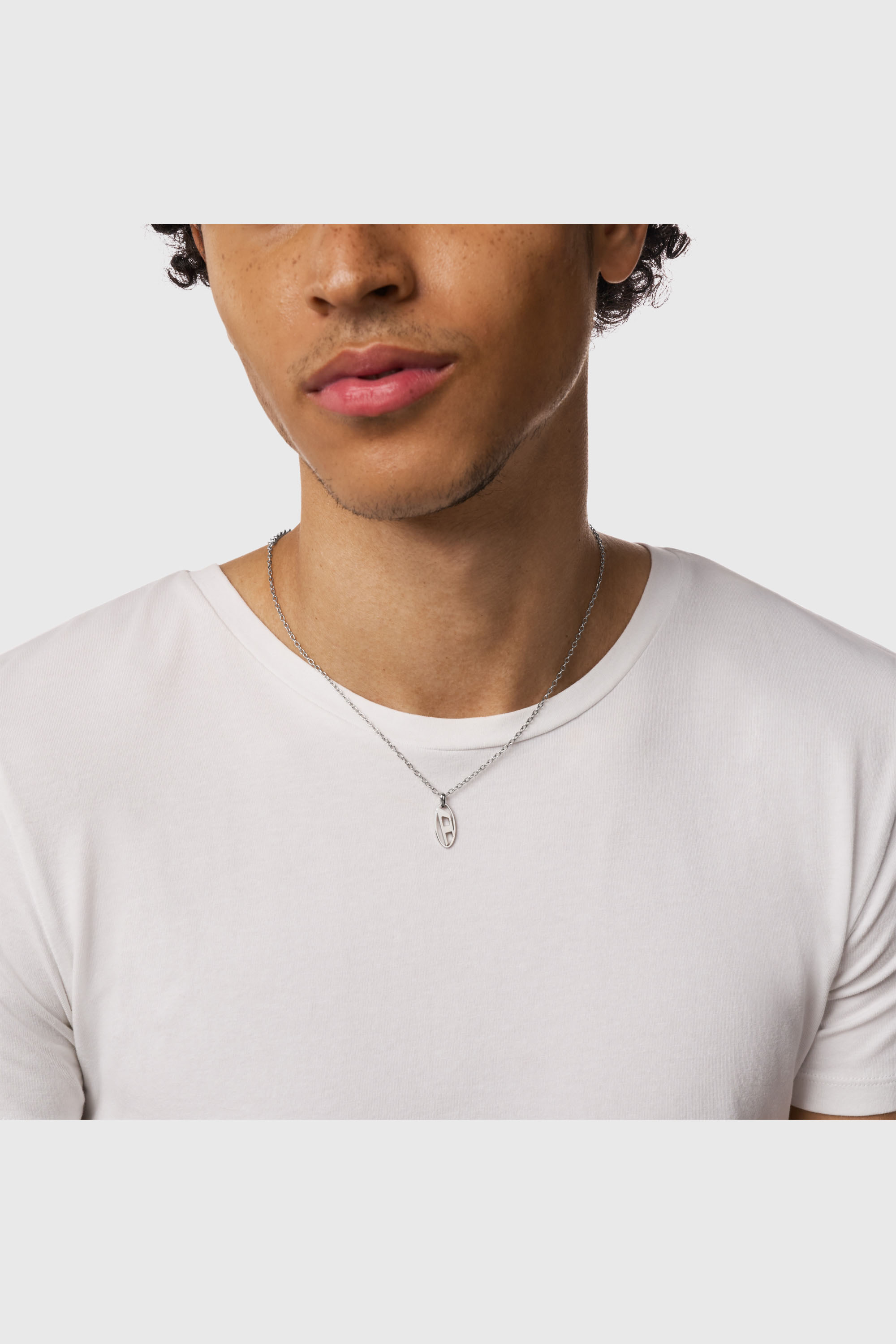 Diesel - DX1661040 JEWELLERY, Unisex Anh&auml;nger-Halskette aus Edelstahl in Silber - 4