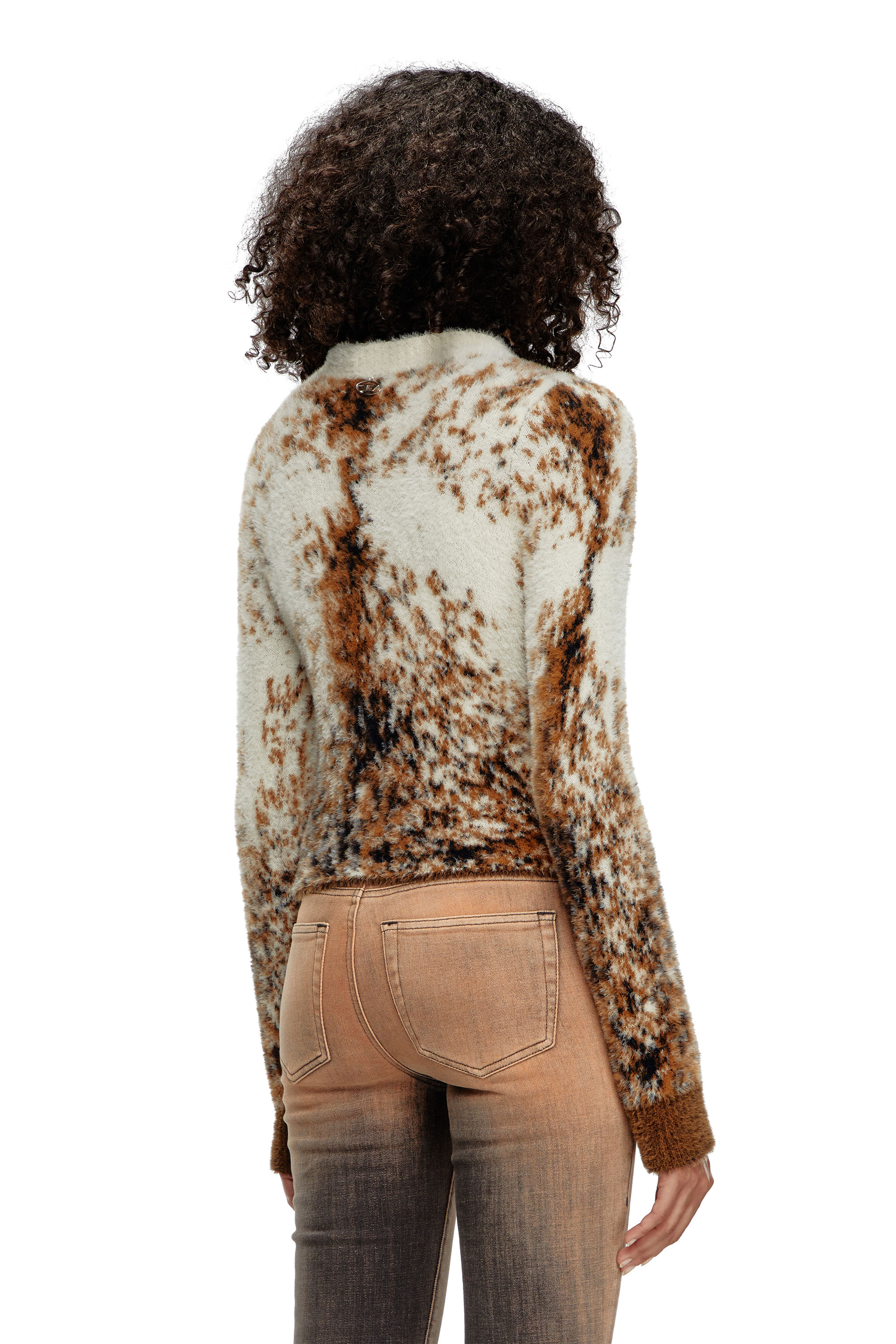 Diesel - M-UCCA, Damen Pullover mit Tierhaut-Effekt in Braun - Image 4