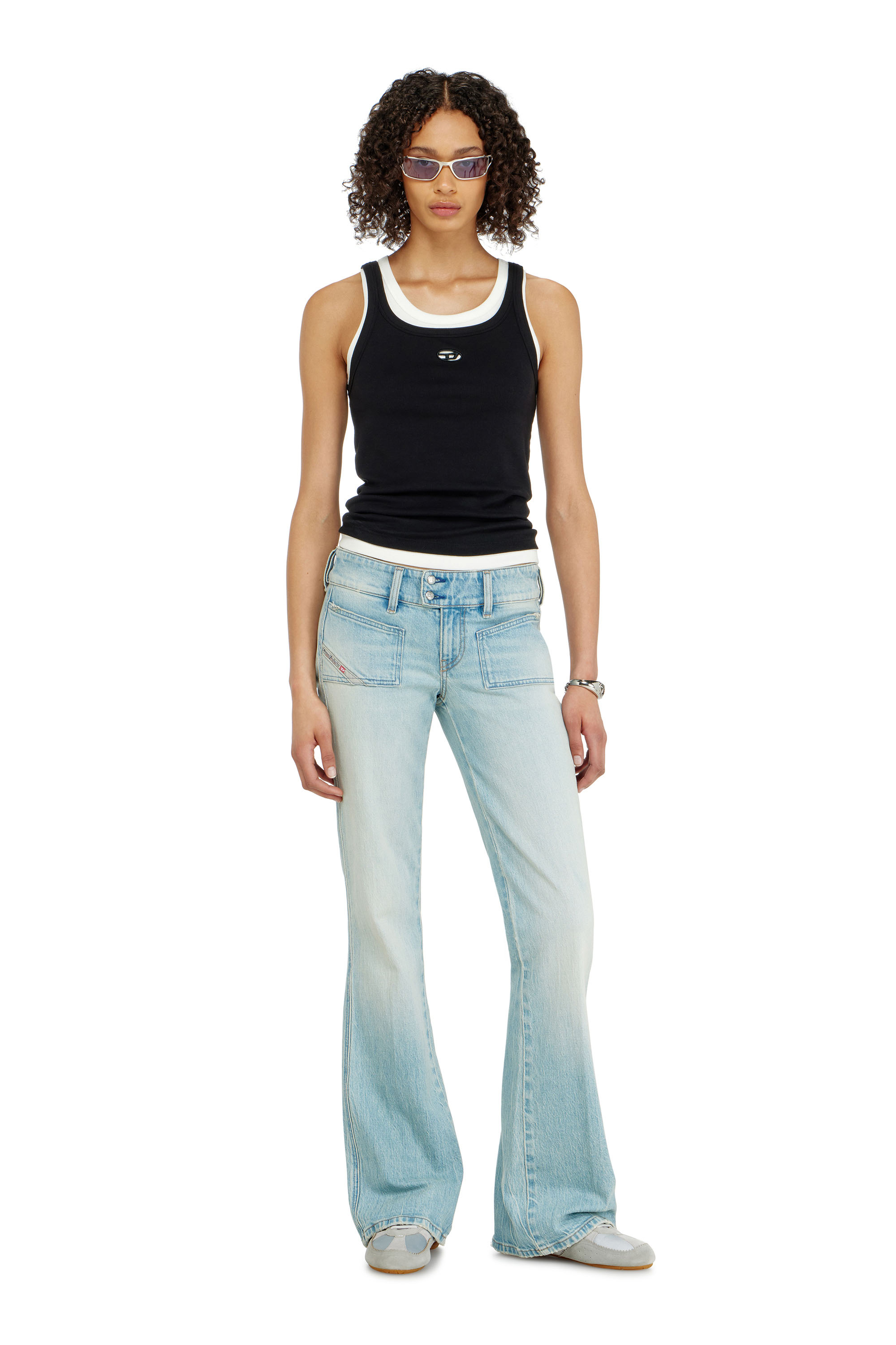 Diesel - Damen Bootcut Jeans D-Hush 0KBBX, Hellblau - 1