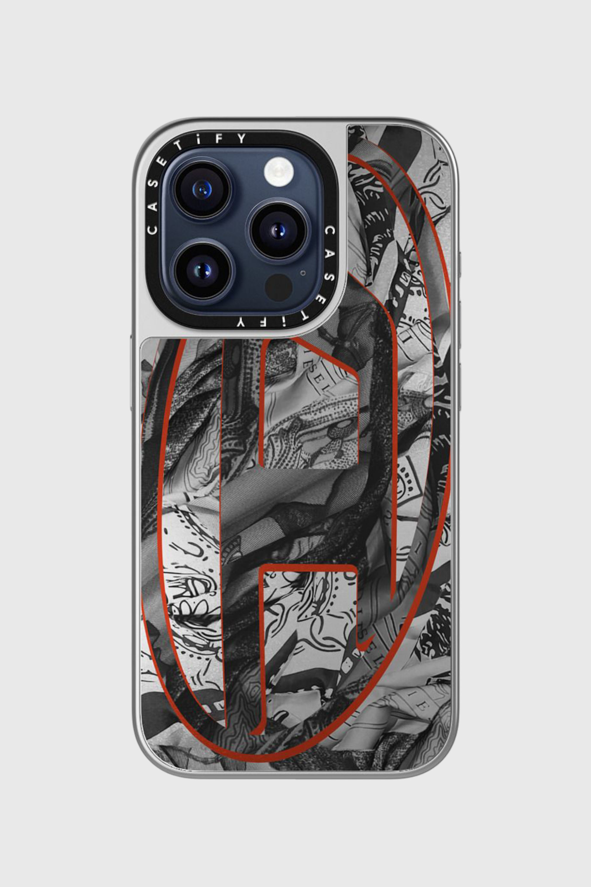 Diesel - 60336 CASETIFY MOULDED CASE, Unisex MagSafe Bandana-H&uuml;lle iPhone 15 Pro in Bunt/Schwarz - 1