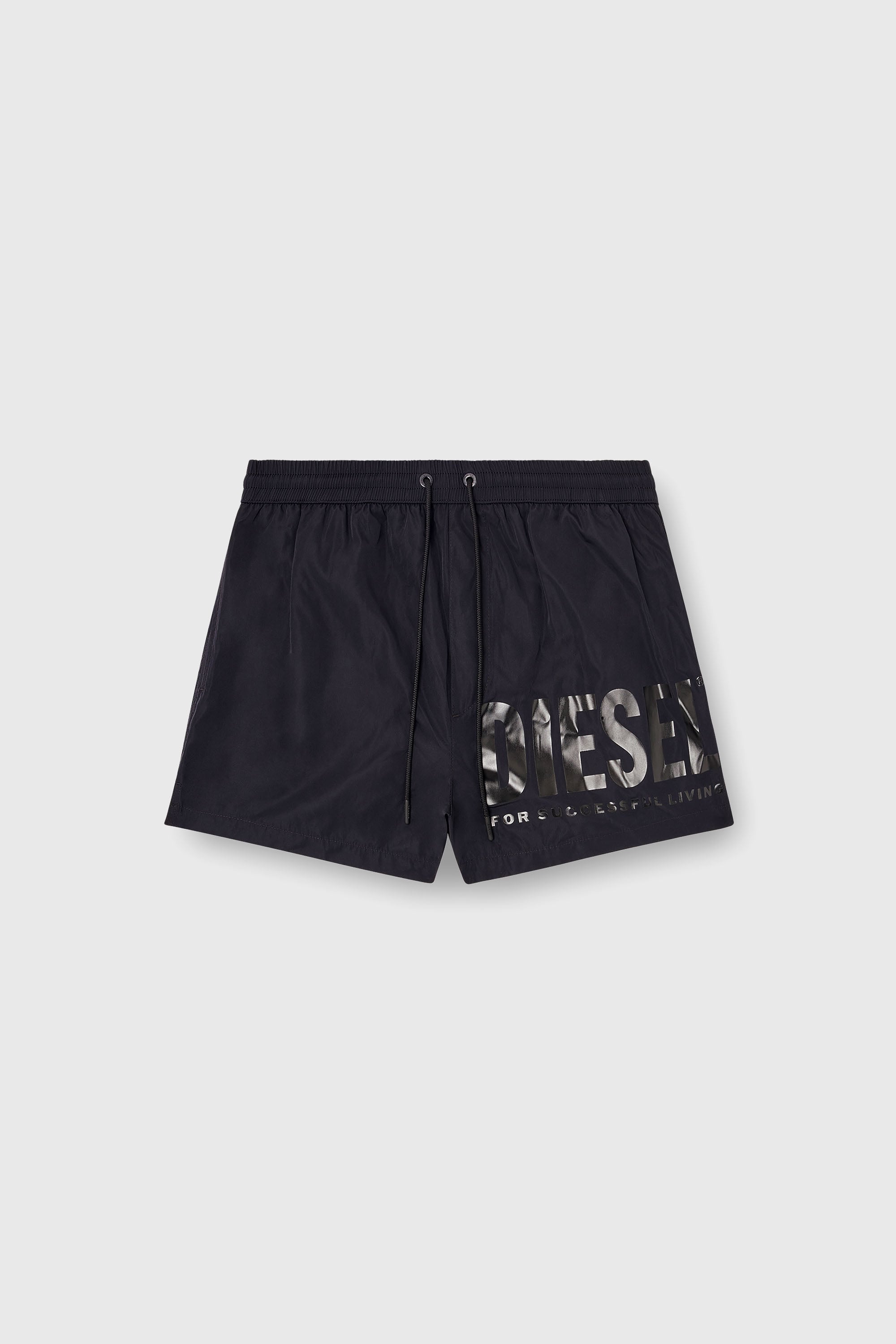 Diesel - MARIO-34-D-CORE, Herren Mittellange Badeshorts mit Logo-Print in Schwarz - 2