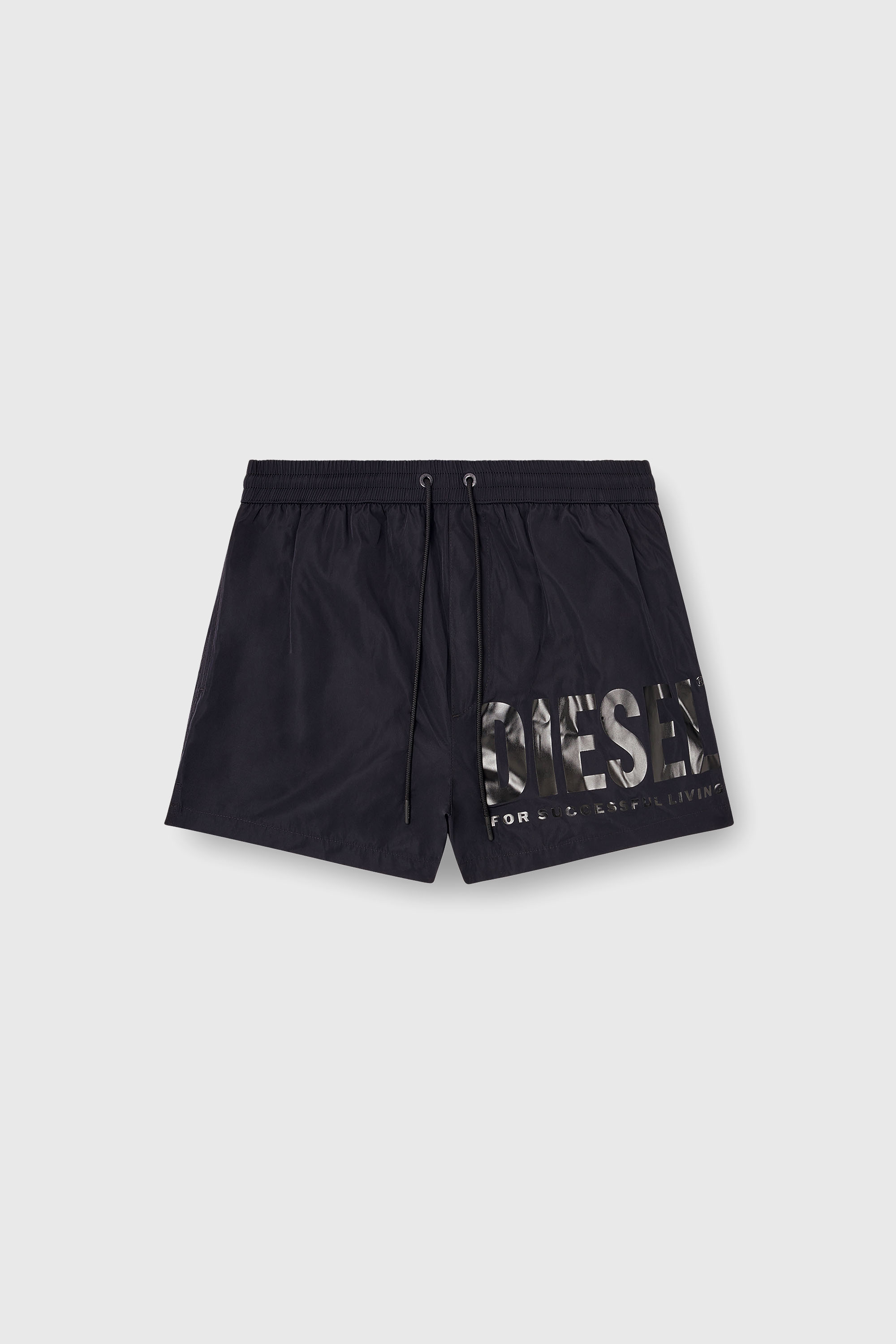 Diesel - MARIO-34-D-CORE, Herren Mittellange Badeshorts mit Logo-Print in Schwarz - 4