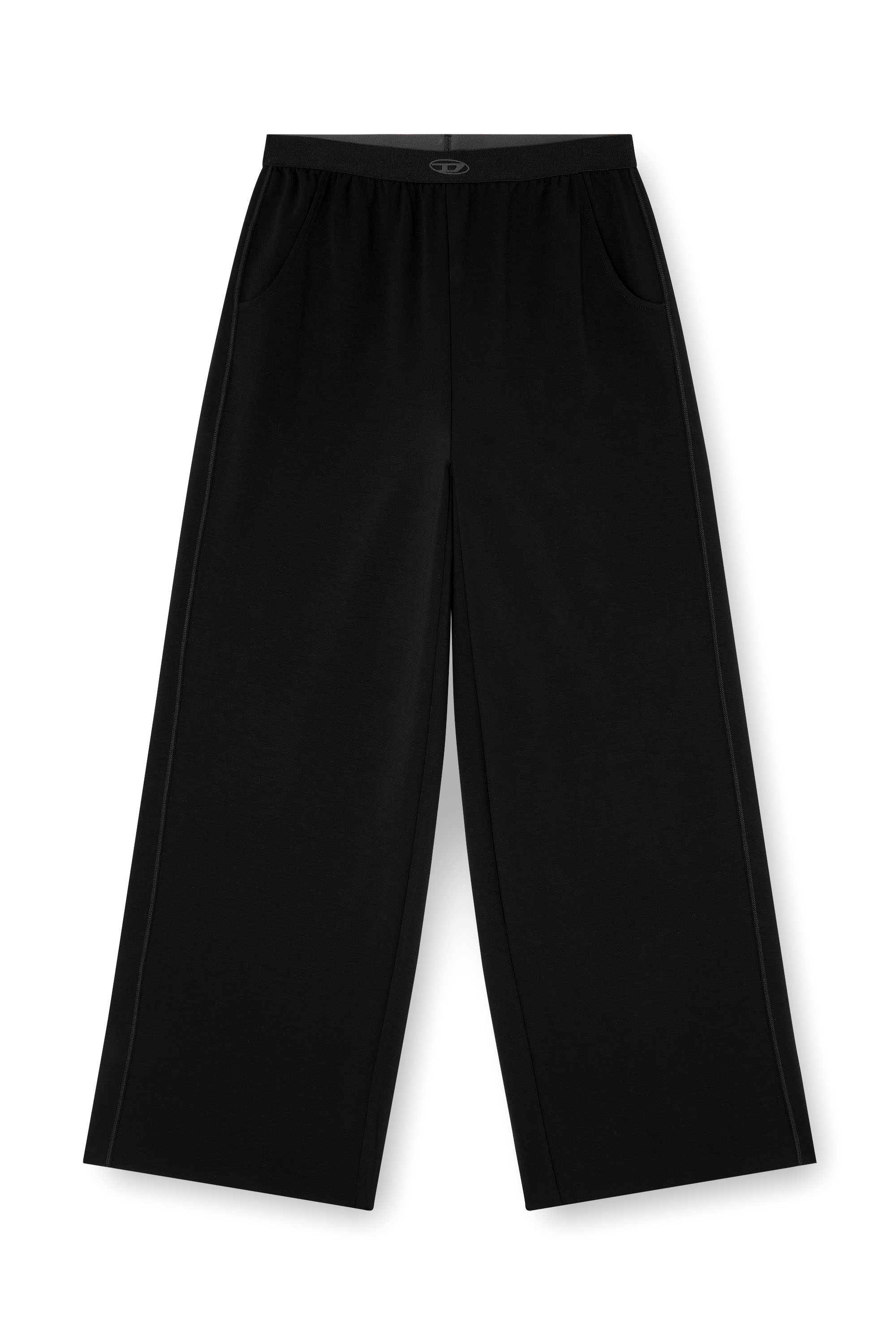 Diesel - ALYSA-UTLT, Damen Track pants aus leichtem stretch scuba in Schwarz - 3