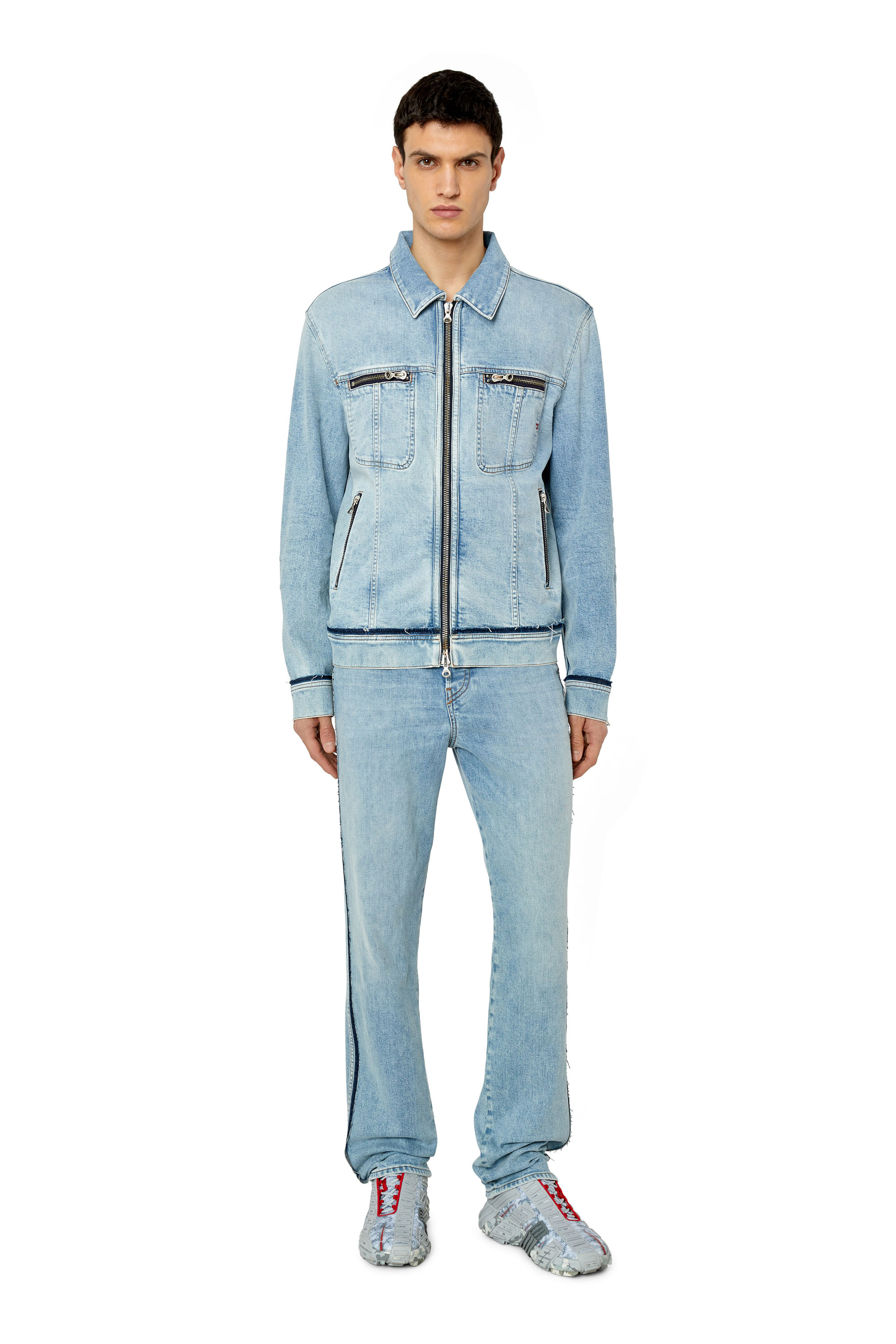 Diesel - 2020 D-Viker 09F41 Straight Jeans, Hellblau - Image 5