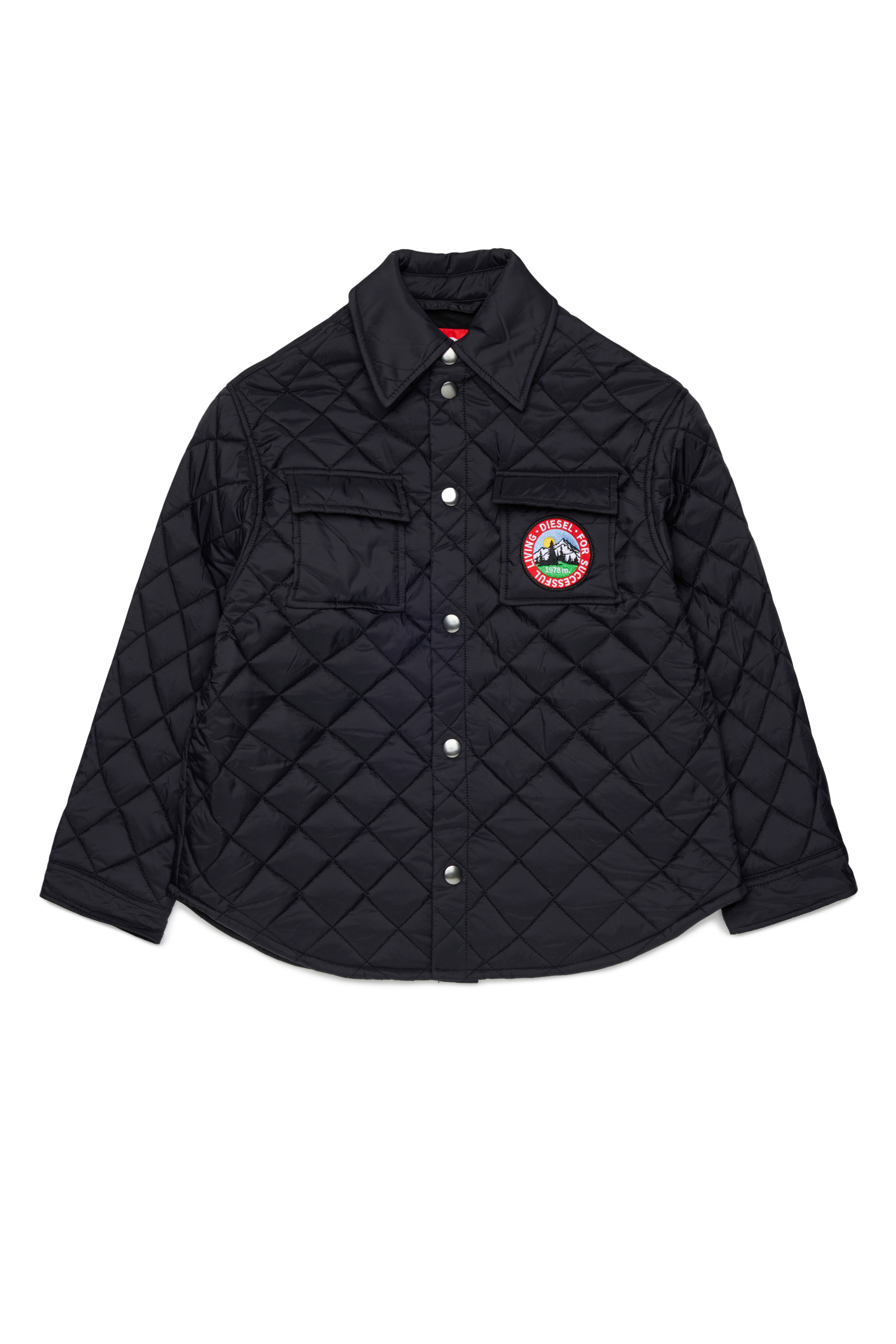 Diesel - JMONTY, Unisex's Shirt jacket in quilted nylon in Black - 1