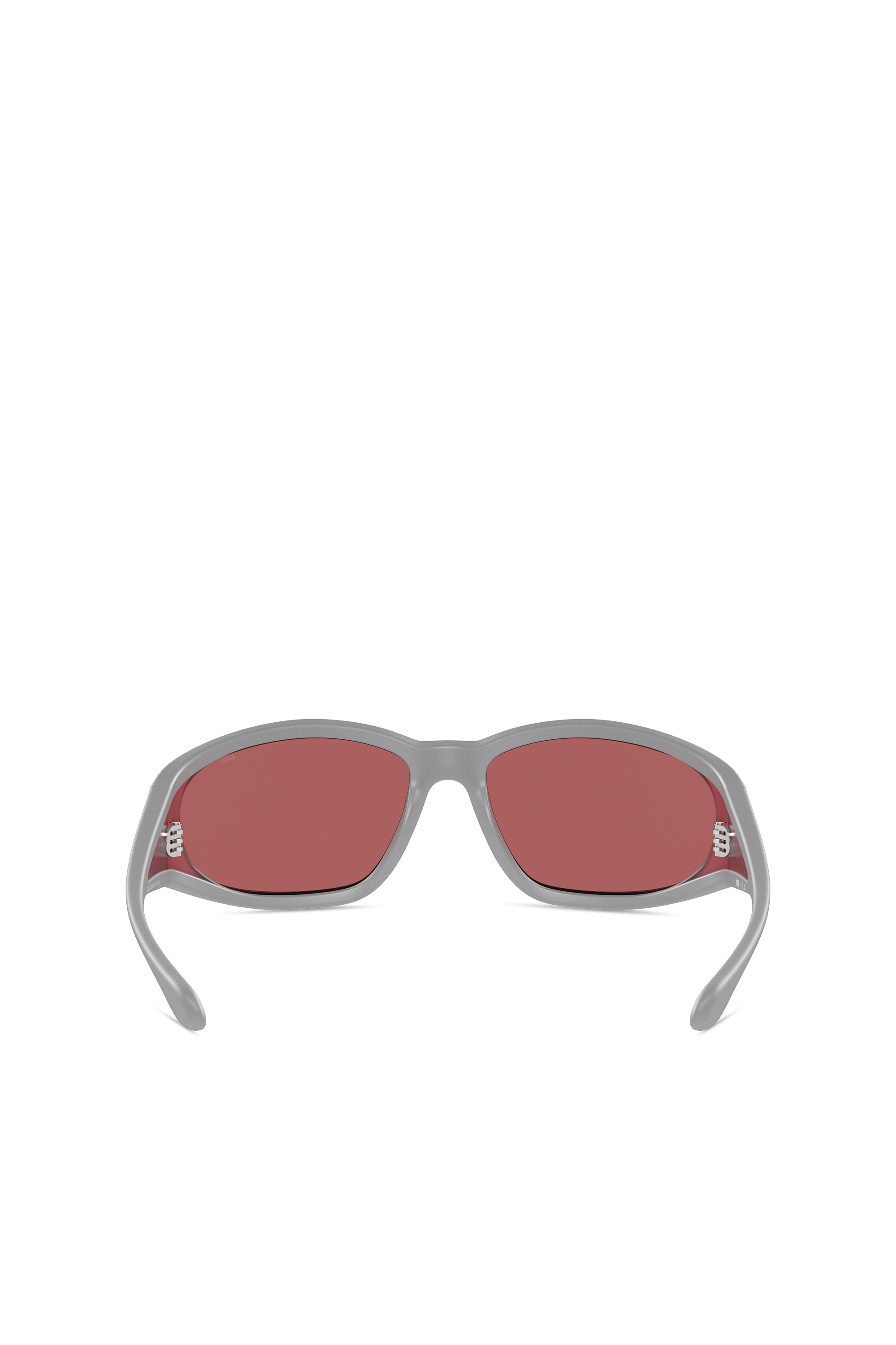 Diesel - 0DL3002, Unisex Sonnenbrille aus acetat mit rechteckigen gläsern in Grau/Rot - 3