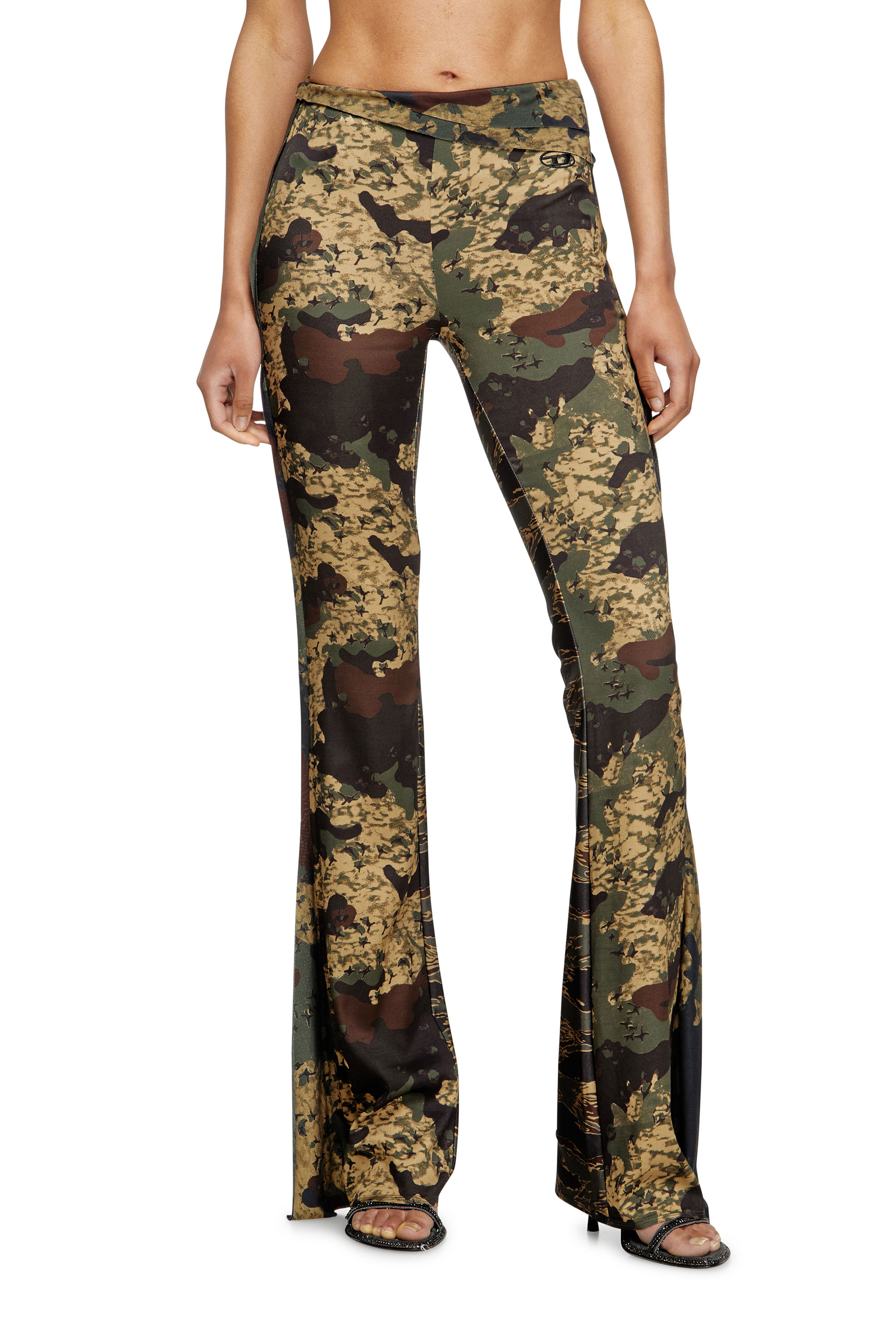 Diesel - P-AFFAL, Damen Jazz-Hose mit gemischten Camo-Prints in Armeegrün - 3