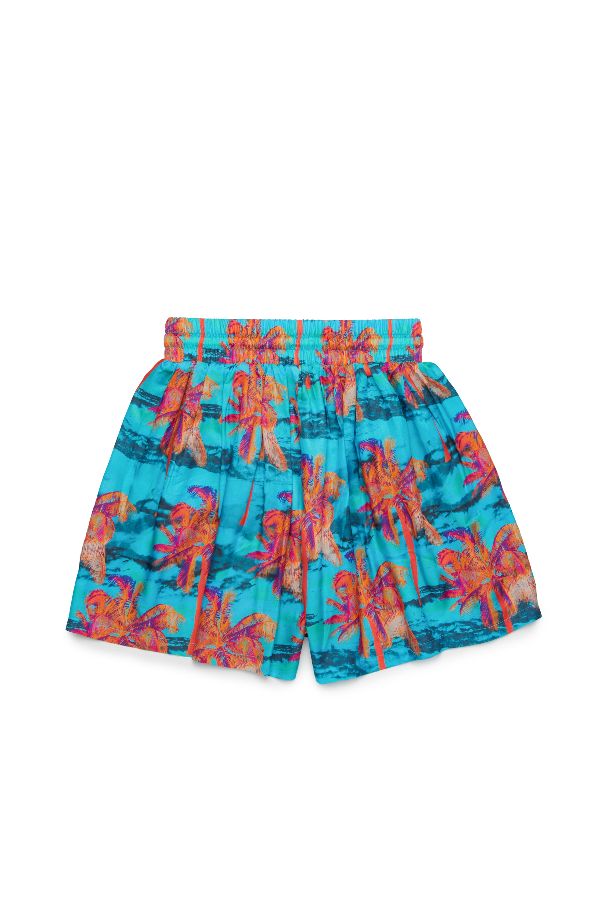 Diesel - MPARIA, Damen Shorts mit Palmen-Print in Bunt/Blau - 2