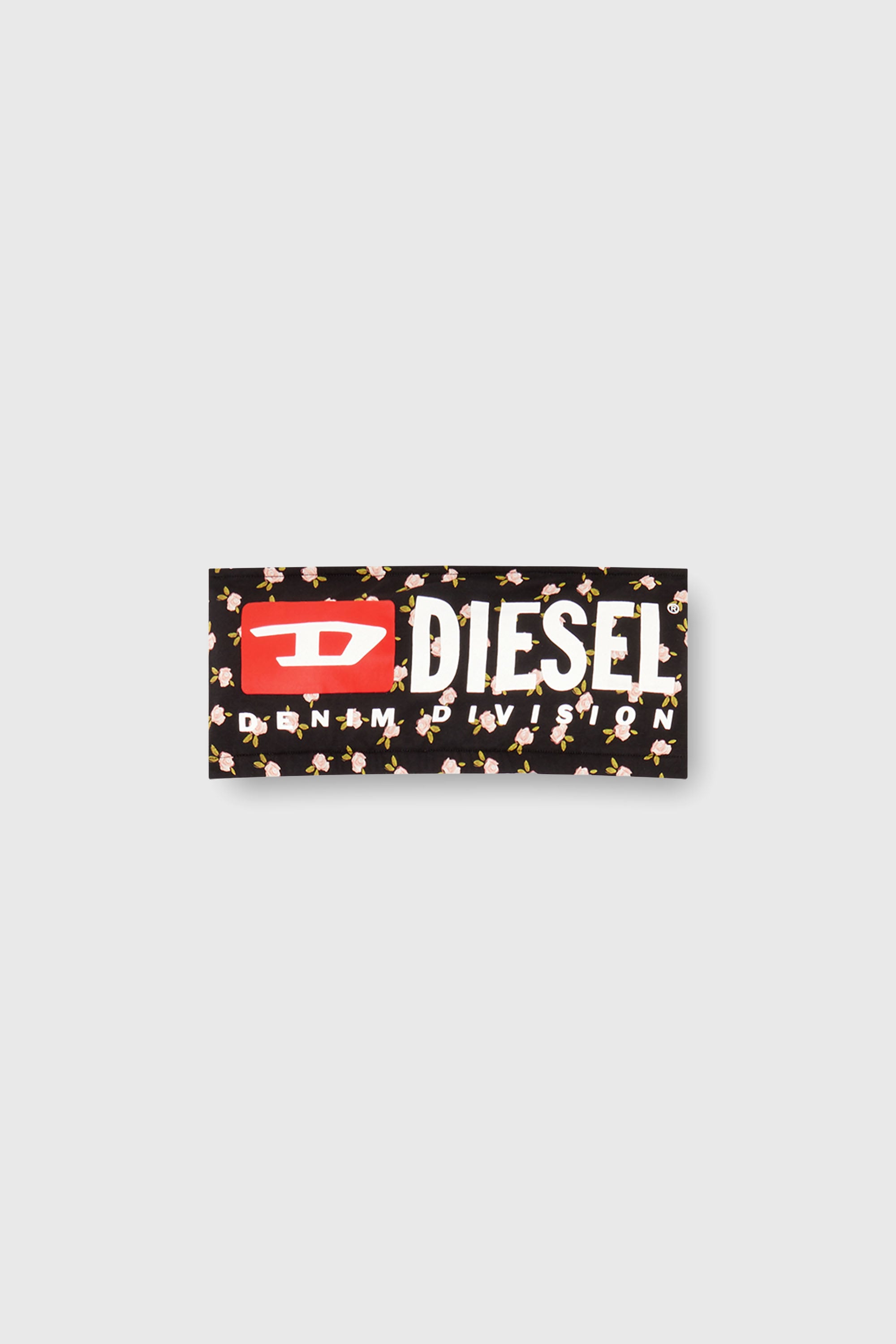 Diesel - MELANIE-C-D-CORE, Damen Bandeau-BH aus Baumwolle mit all-over Blumenprint in Schwarz - 2