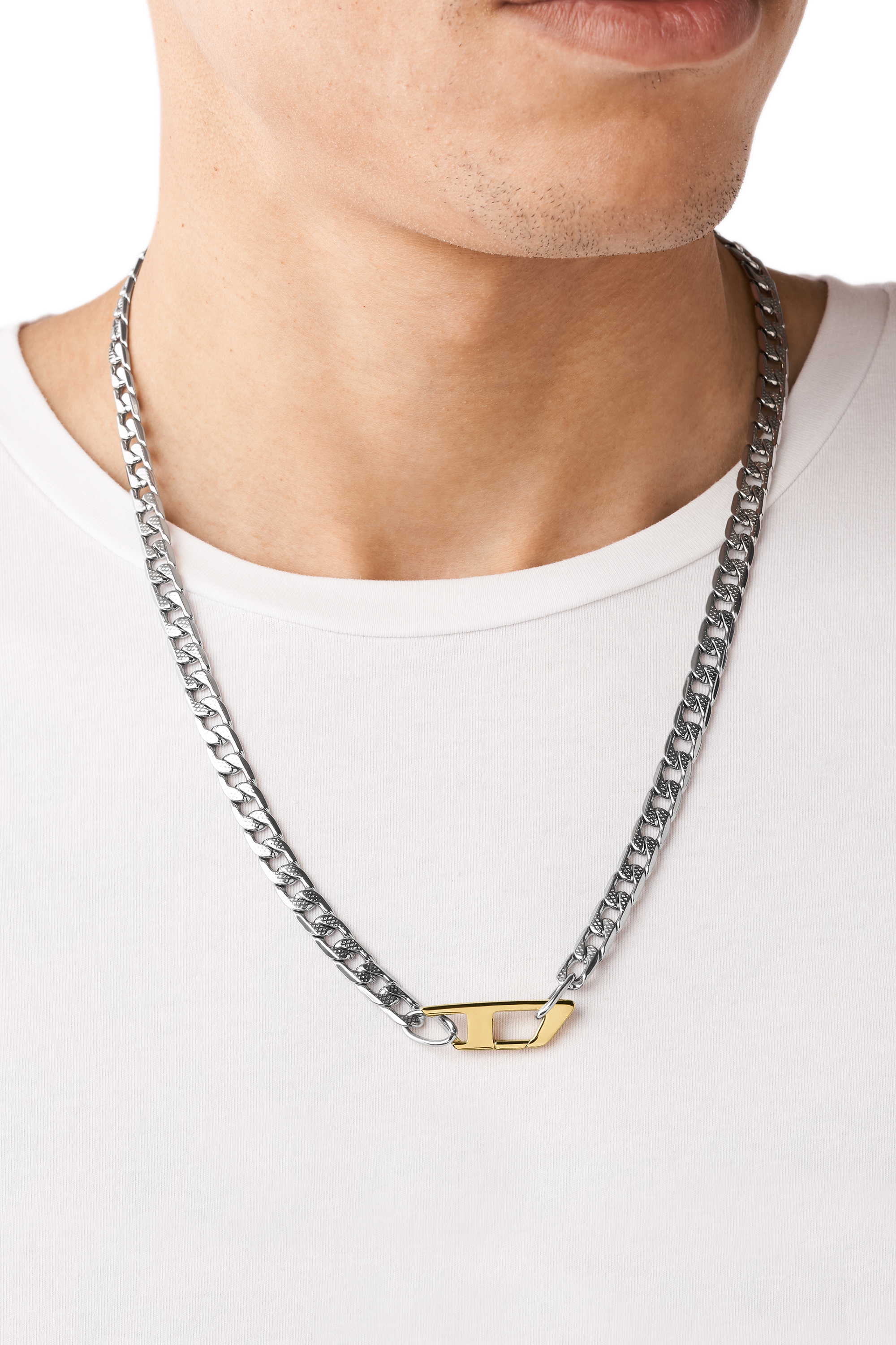 Diesel - DX1343, Unisex Stainless steel chain necklace in Silver - Image 3