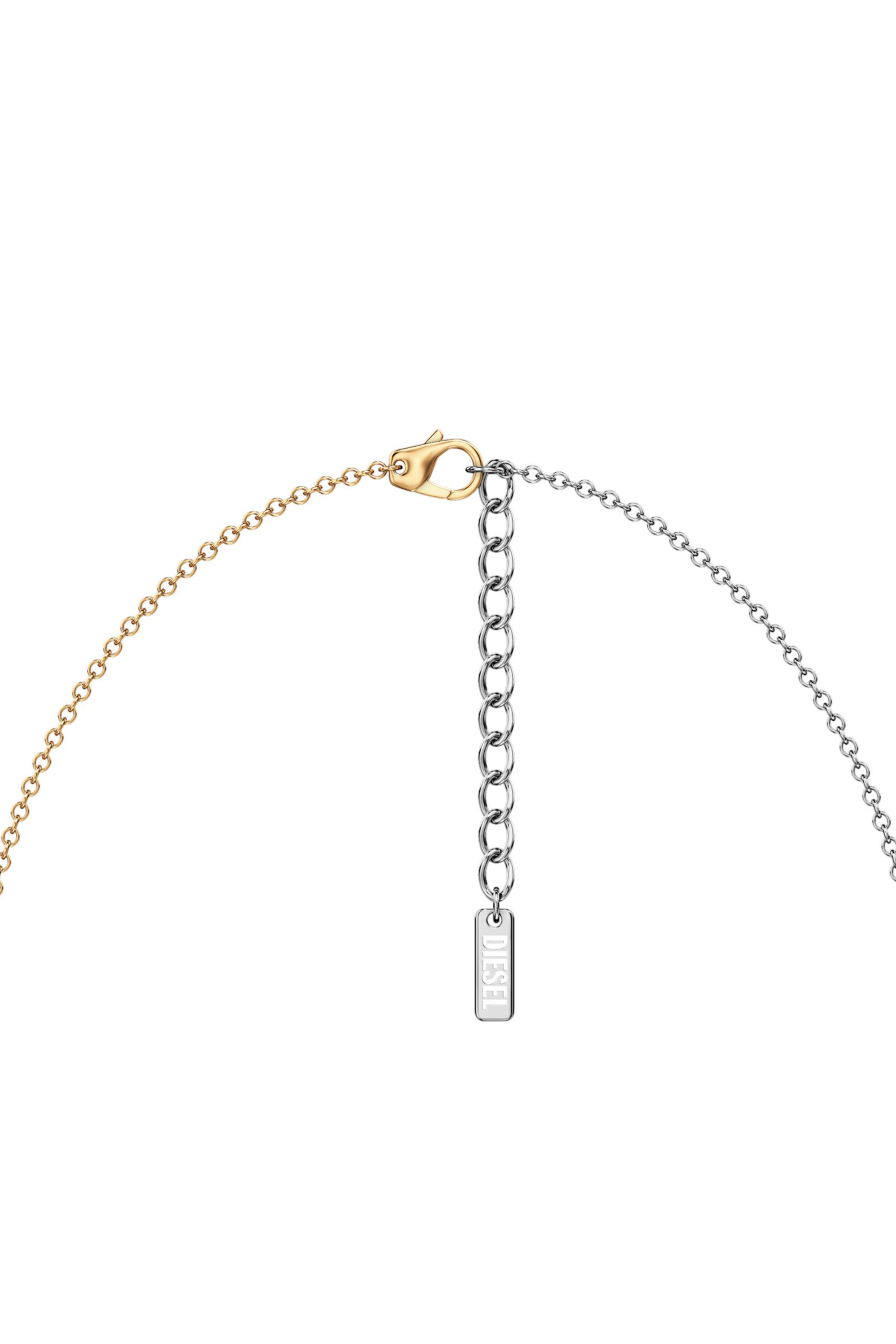 Diesel - DX1687931  JEWELLERY, Unisex Halskette aus Edelstahl in Silber/Gold - 3