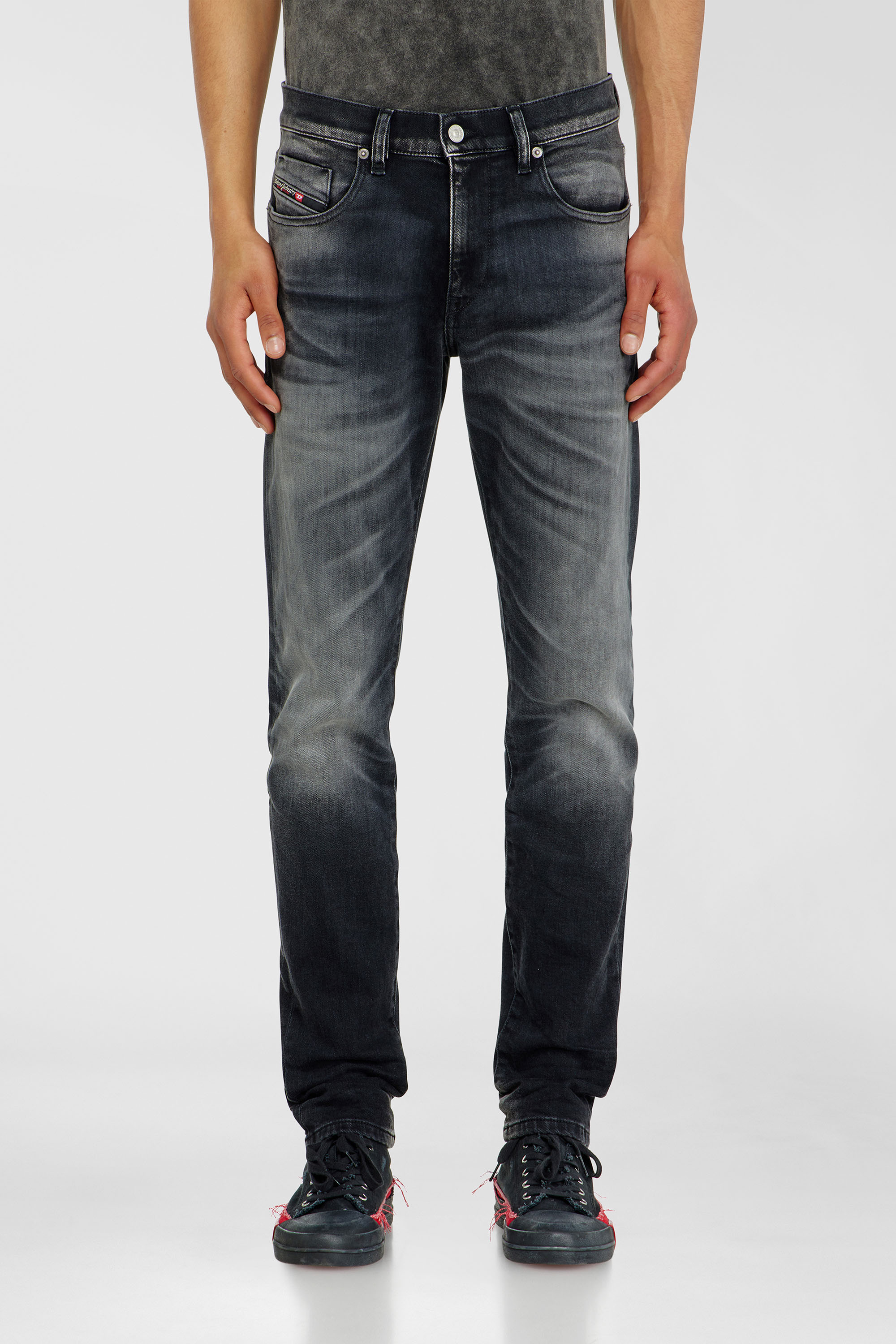 Diesel - Herren Slim Jeans 2019 D-Strukt 09P38, Schwarz/Dunkelgrau - 1