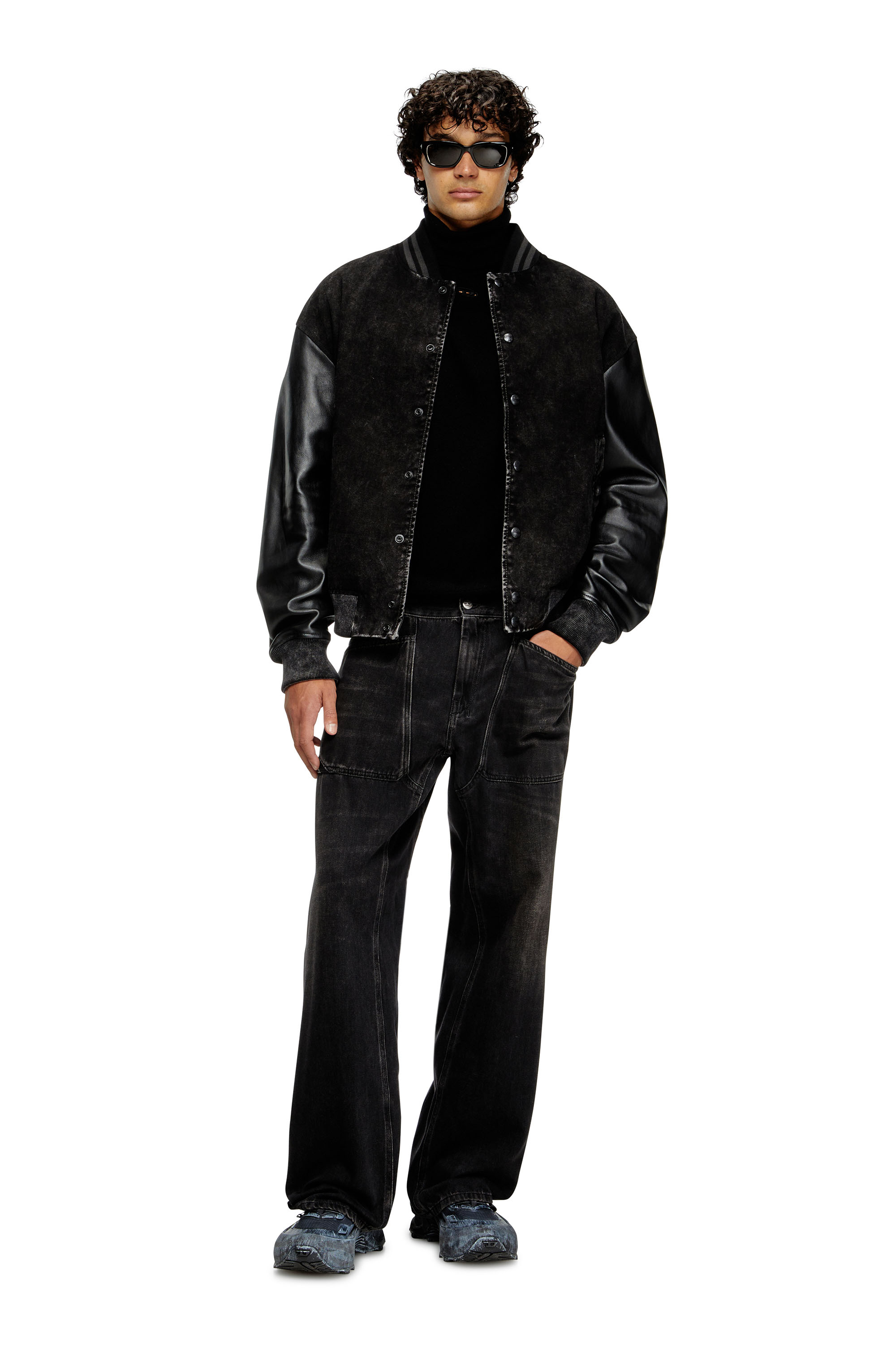 Diesel - K-VIERI-TN, Herren Rollkragenpullover aus Wolle und Kaschmir in Schwarz - 1