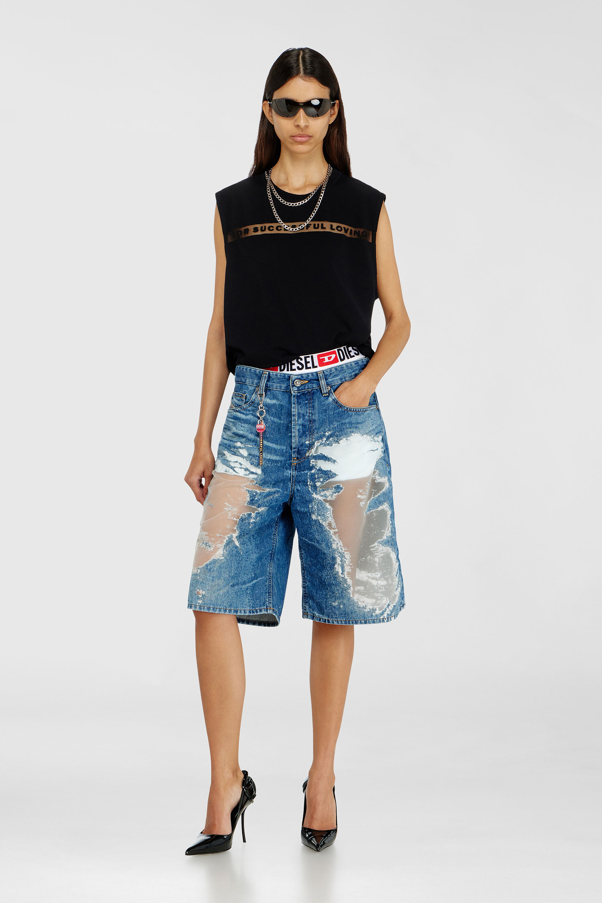 Diesel - PR-T-NORM-BISC-MATI-R, Unisex Tanktop mit For Successful Loving Logo in Schwarz - 2