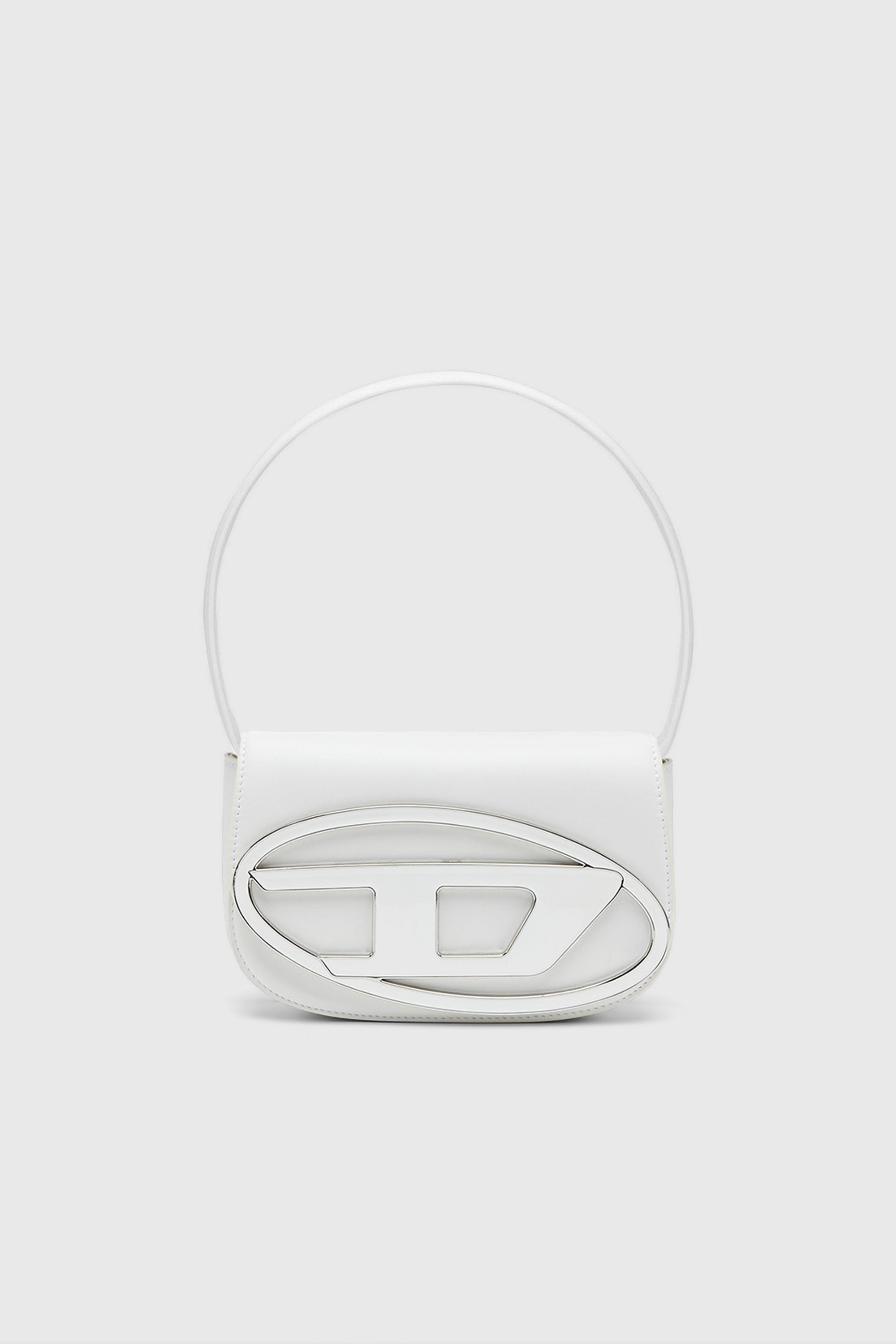 Diesel - 1DR, Damen 1DR-Ikonische Schultertasche aus Nappa-Leder in Wei&szlig; - 1