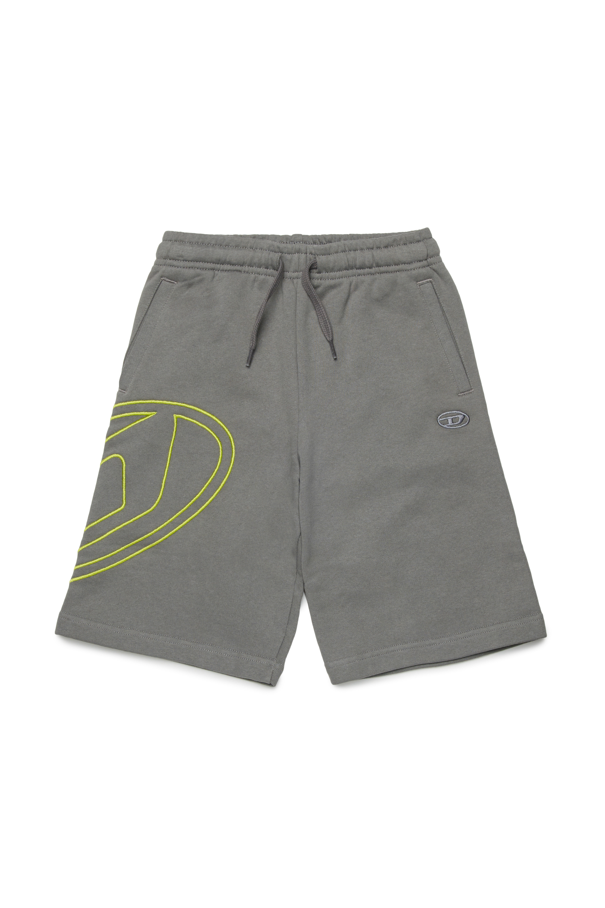 Diesel - PBETTYMEGOVALD, Herren Sweatshorts mit Oval D-Stickerei in Grau - 1