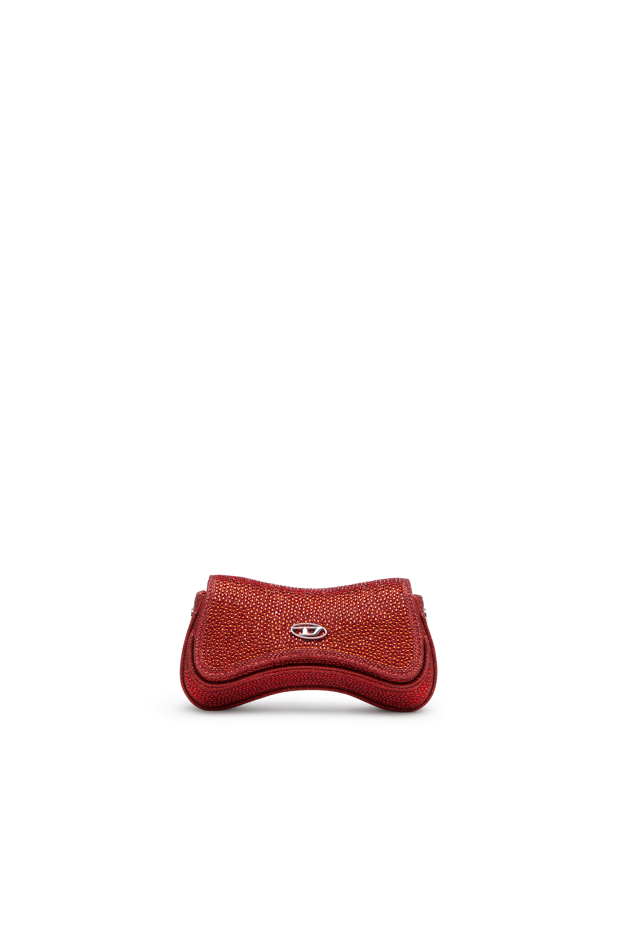 Diesel - PLAY CROSSBODY XS, Damen Play-Mini Crossbody-Tasche mit Kristall in Rot - 1