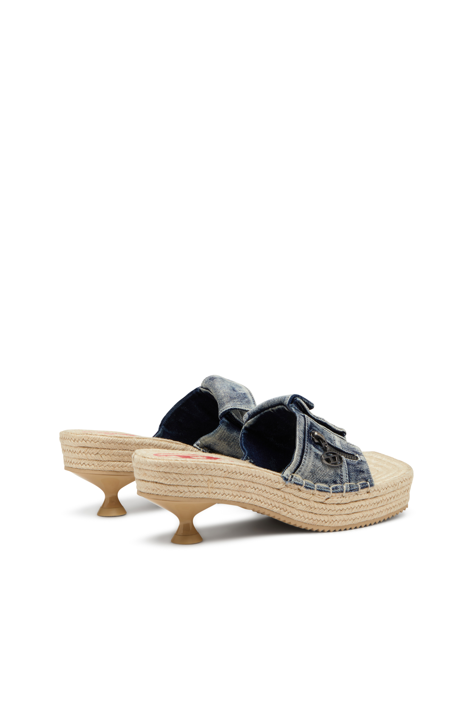 Diesel - D-IBIZA 40 PCK, Damen D-Ibiza-Espadrilles mit Absatz und Plateau aus Denim in Blau - 3