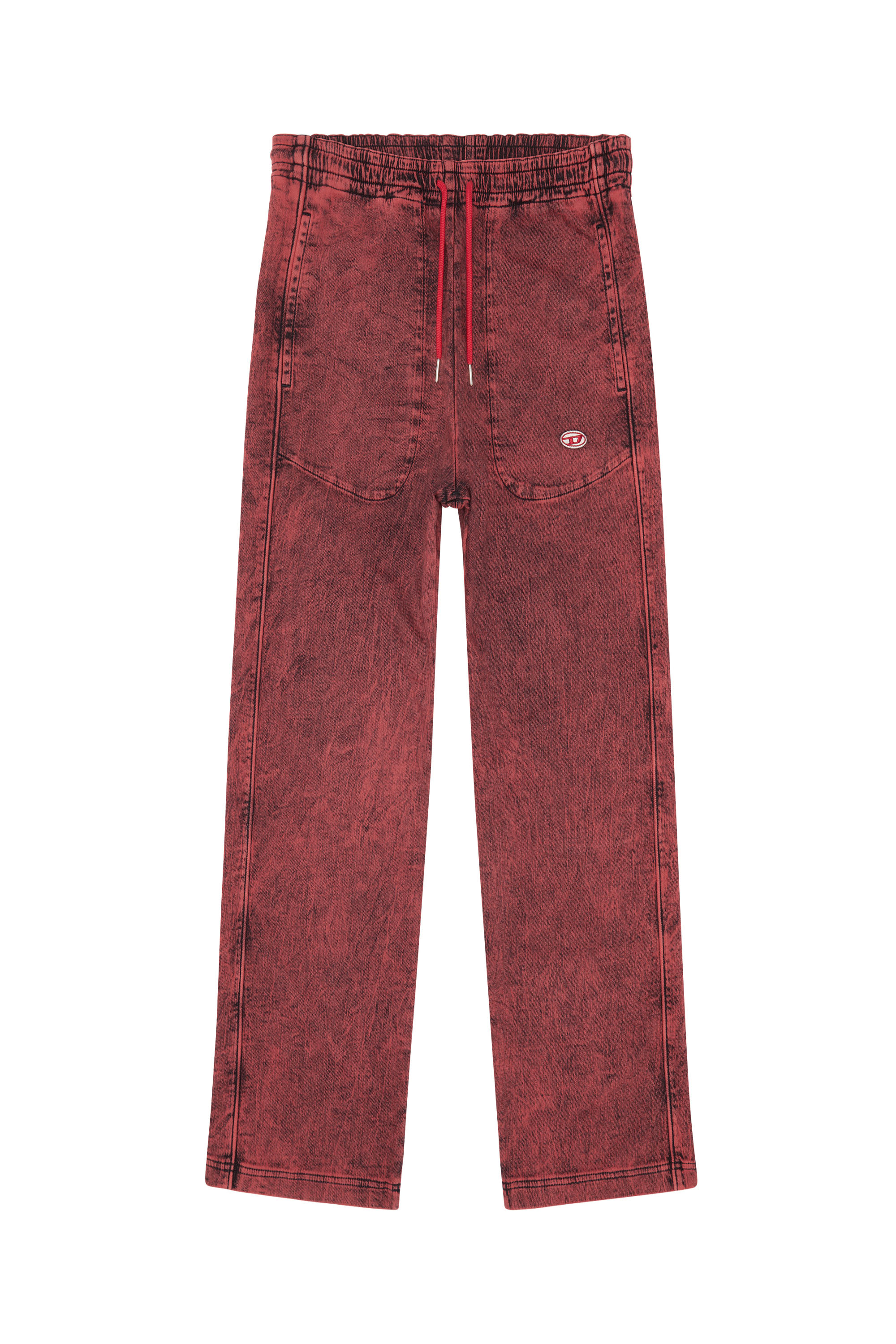 Diesel - D-Martians Track Denim 09D16 Straight, Rot - Image 5