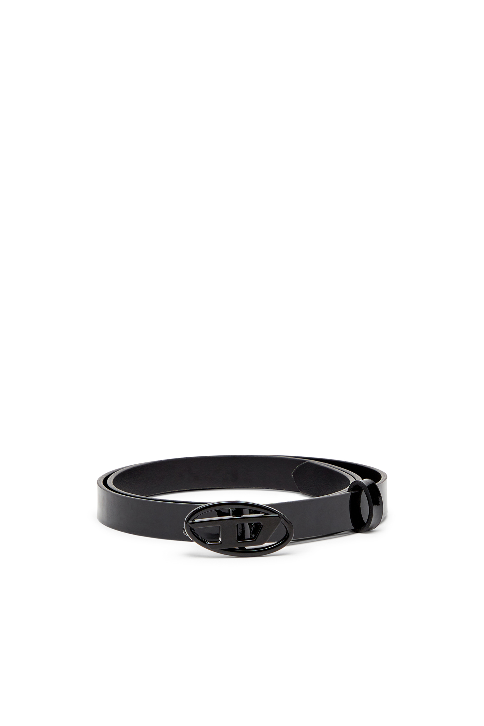 Diesel - B-PLAY 15, Damen Slim belt in glossy leather in Schwarz - 1