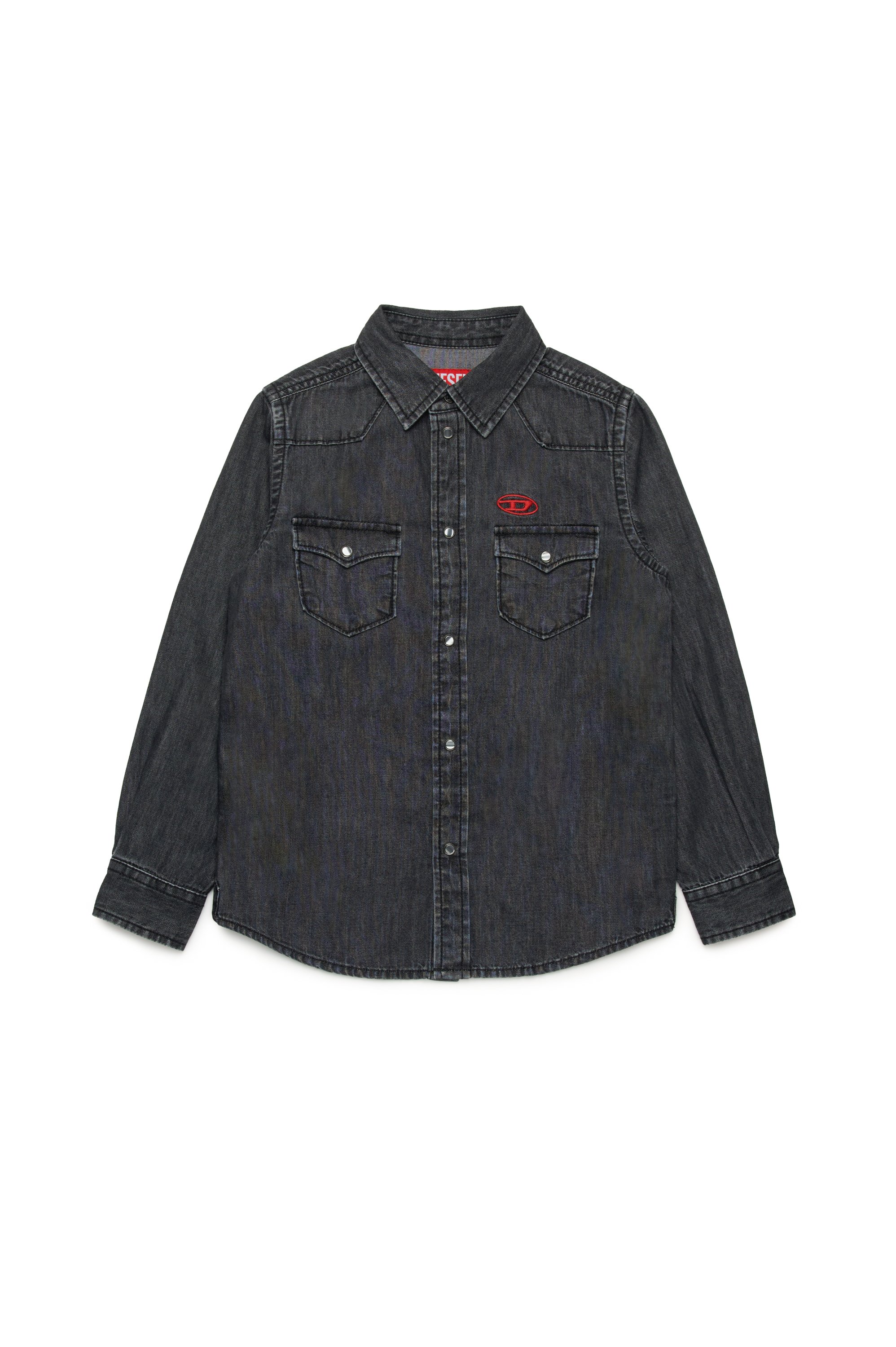 Diesel - CEKO, Herren Western-Hemd aus Denim in Schwarz - 1