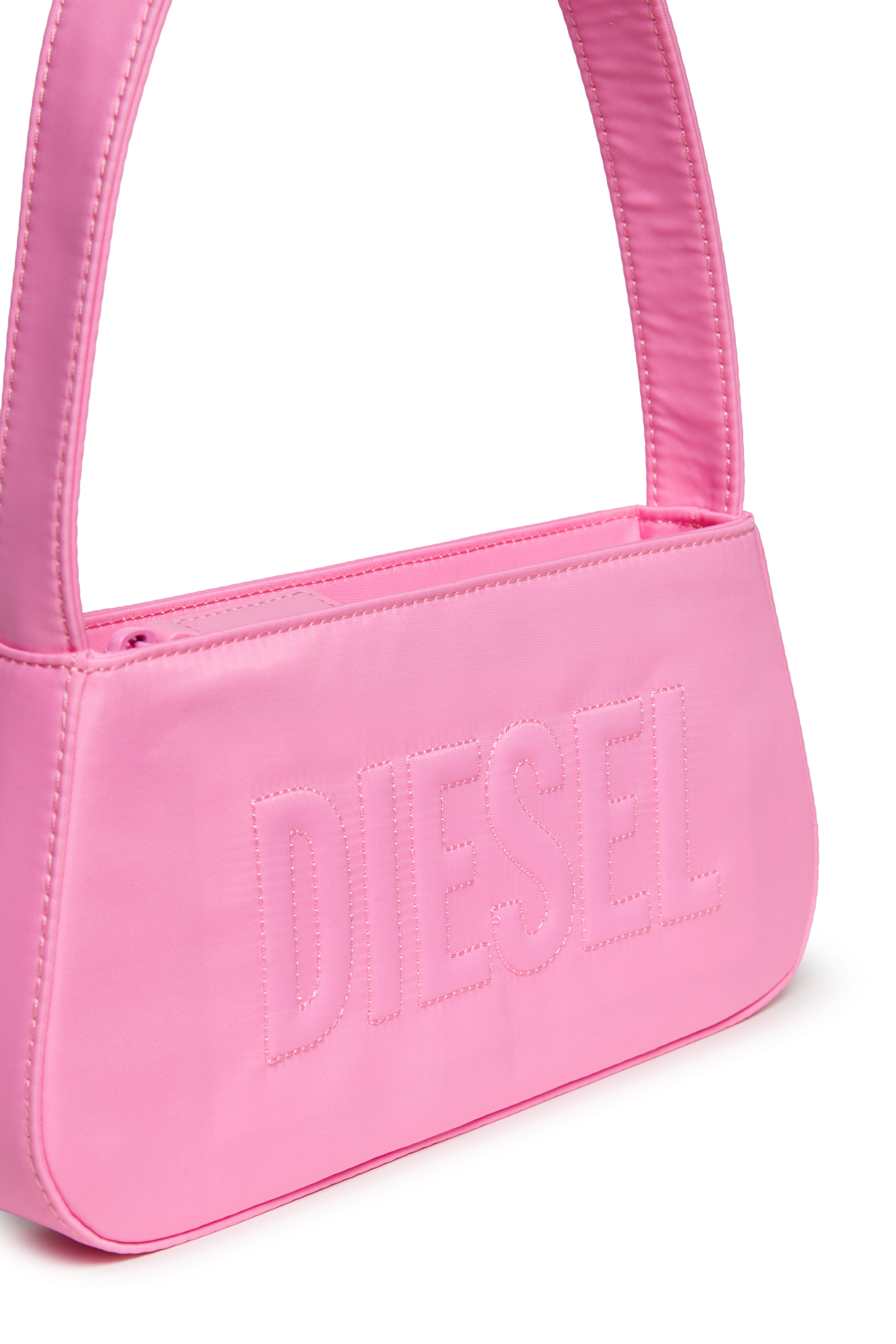 Diesel - WDELIA, Damen WDELIA Nylon-Tasche mit gesticktem Logo in Rosa - 4