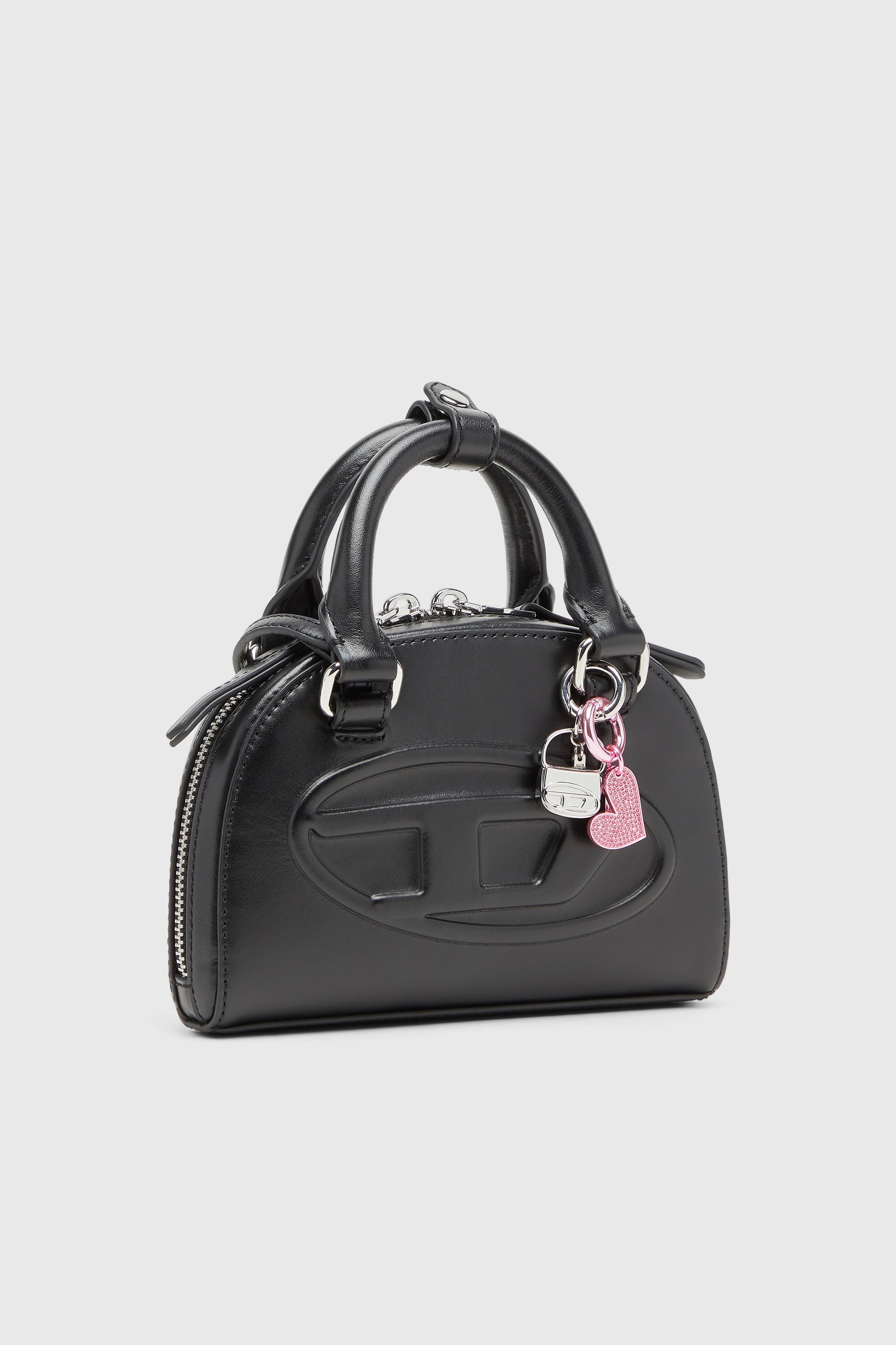 Diesel - CHARM-1DR, Damen Metallanh&auml;nger mit Mini-1DR-Anh&auml;nger in Silber - 2