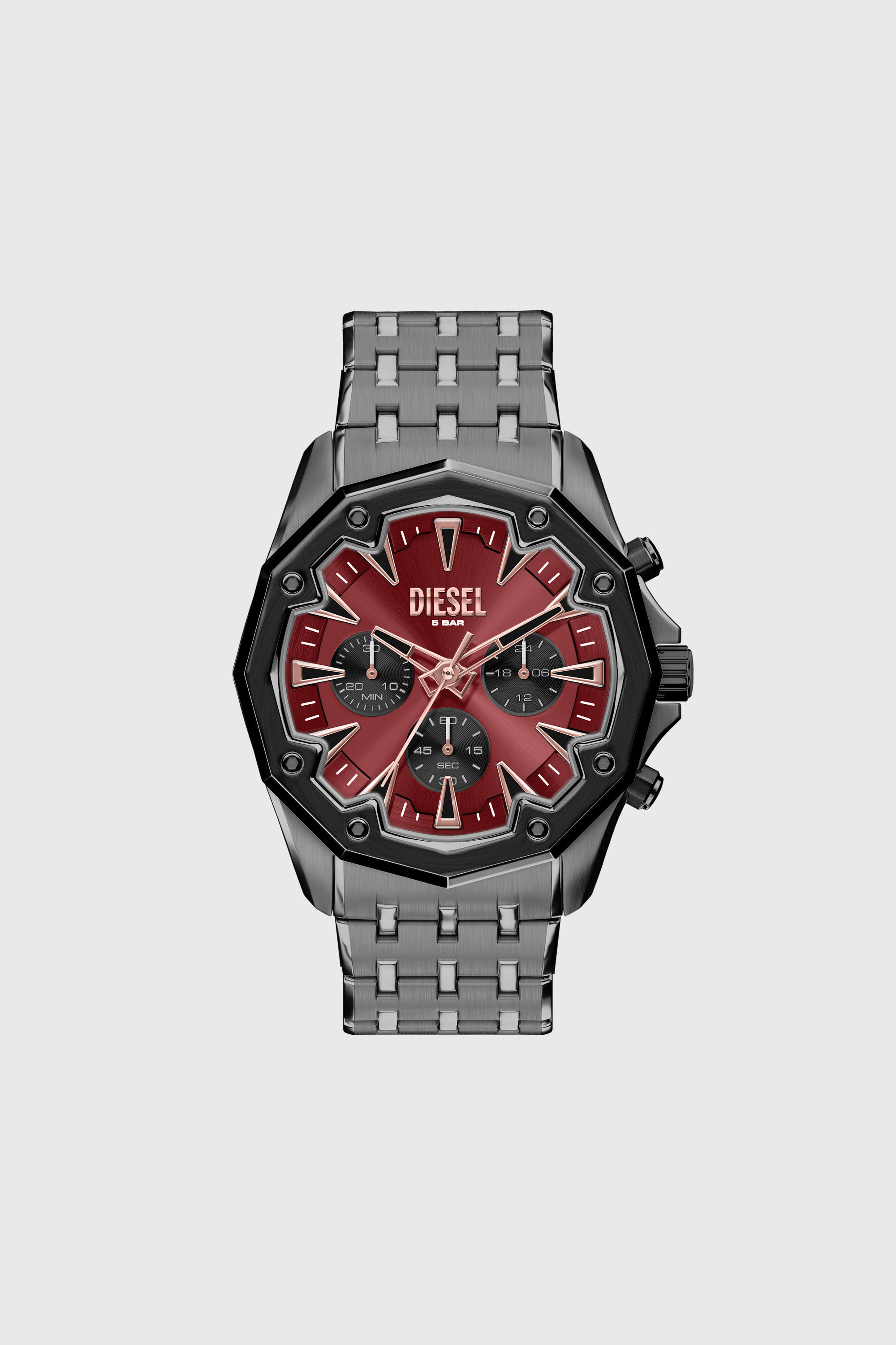 Diesel - DZ4715 WATCH, Herren Stinger Uhr aus Edelstahl in Gunmetal-Optik in Dunkelgrau - 1