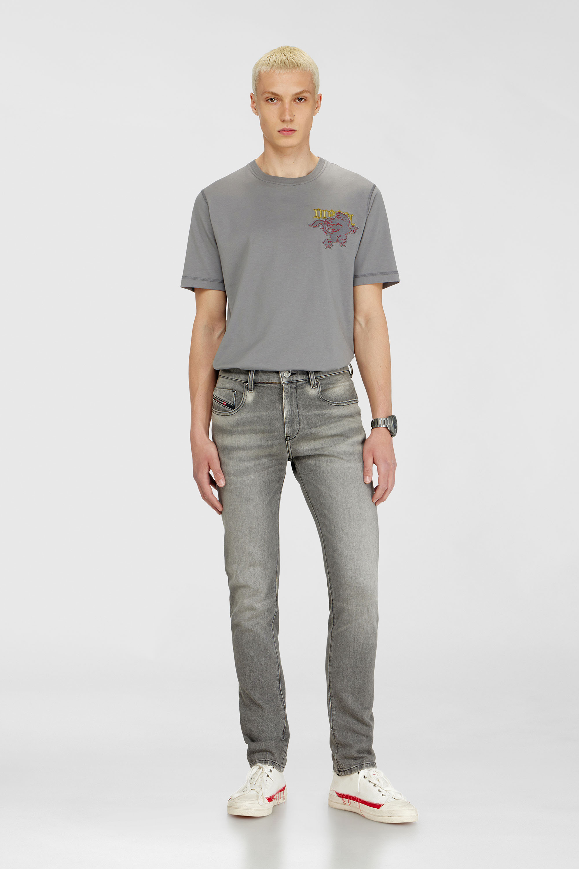 Diesel - Herren Slim Jeans 2019 D-Strukt 0KBBL, Hellgrau - 1