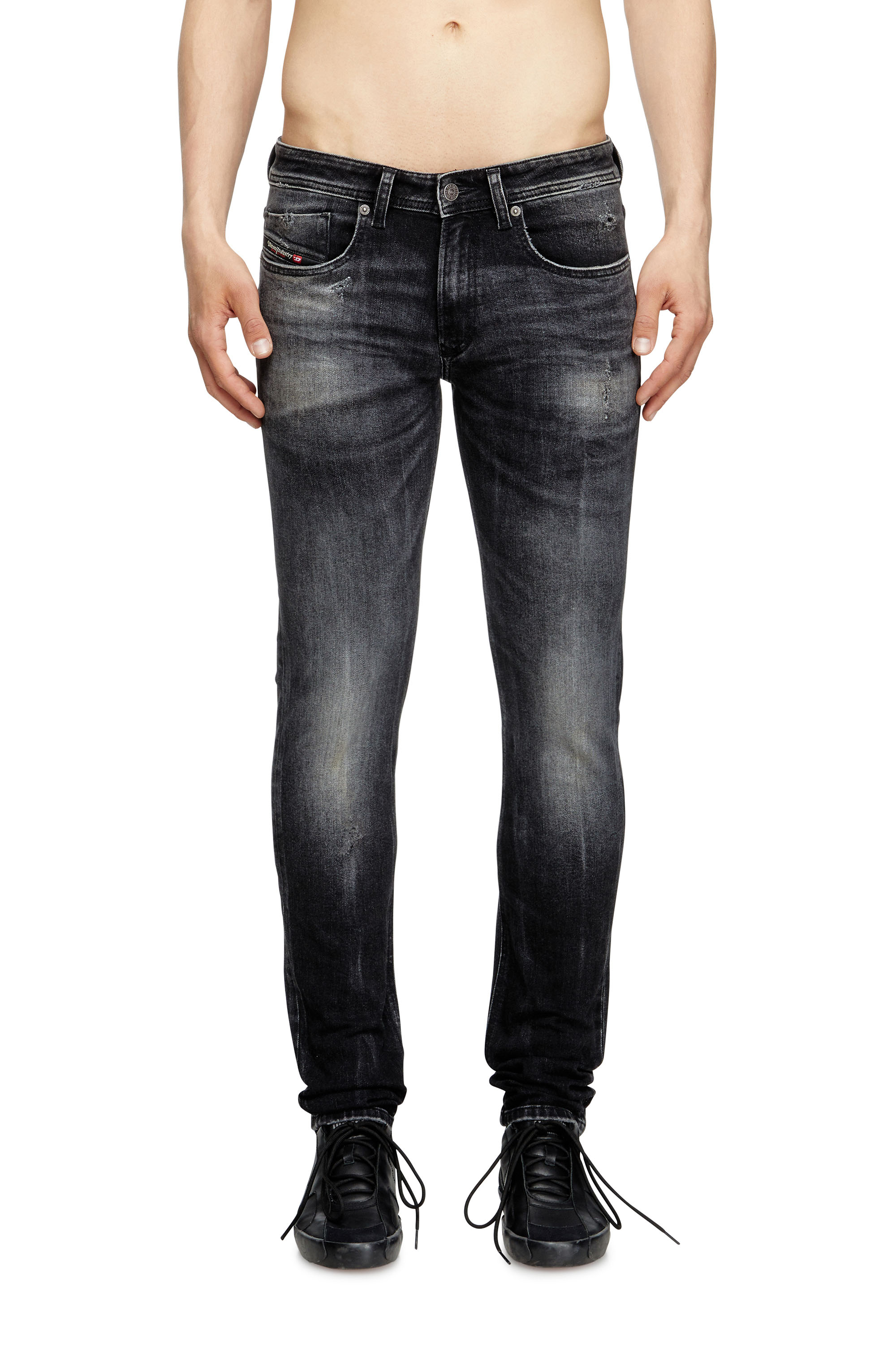 Diesel - Herren Skinny Jeans 1979 Sleenker 0DBDP, Schwarz/Dunkelgrau - 1