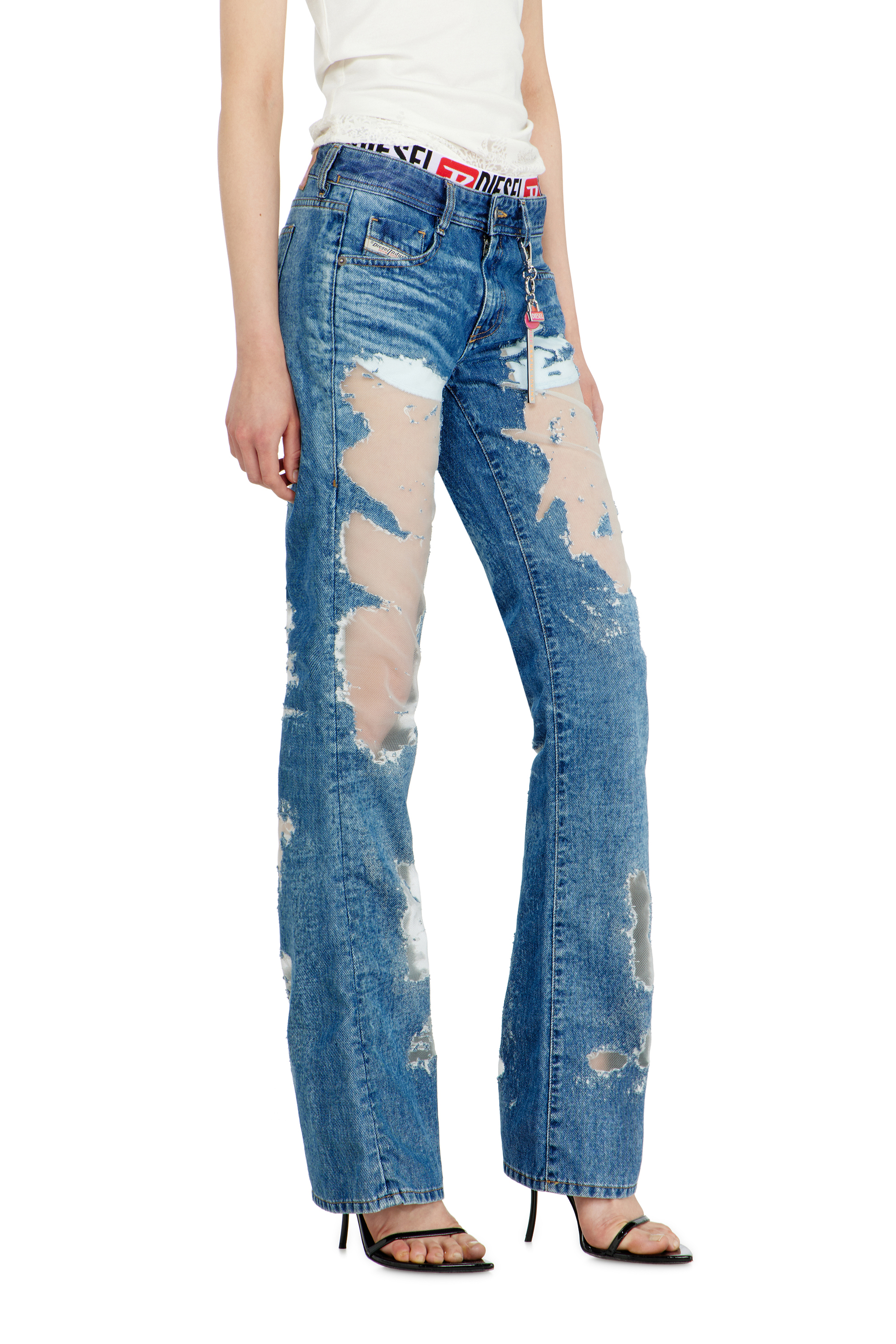 Diesel - Damen Bootcut Jeans 1969 D-Ebbey 068ZH, Mittelblau - 4