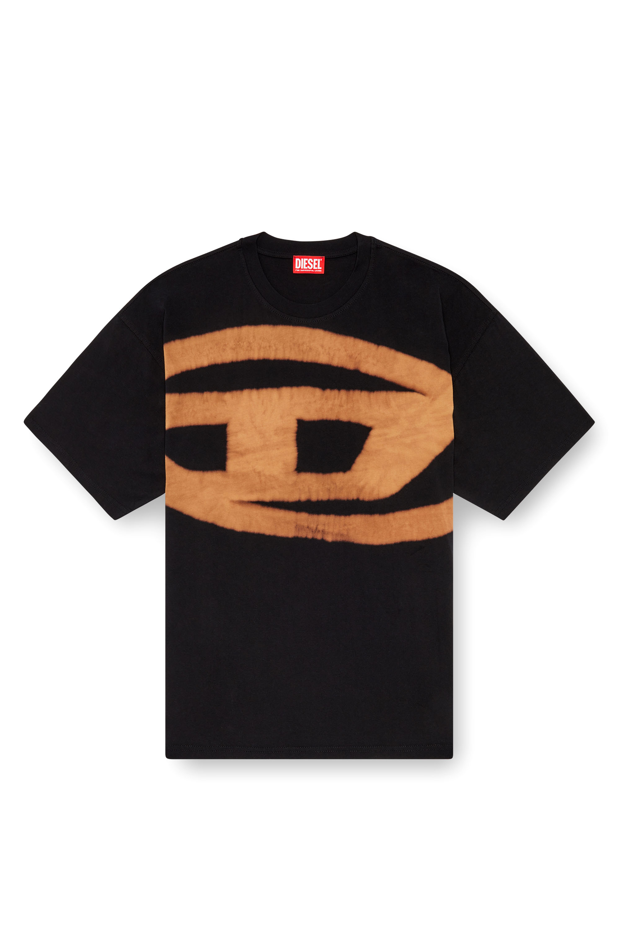 Diesel - T-BOXT-BLEACH, Herren T-Shirt mit gebleichtem Oval D-Logo in Bunt - Image 4