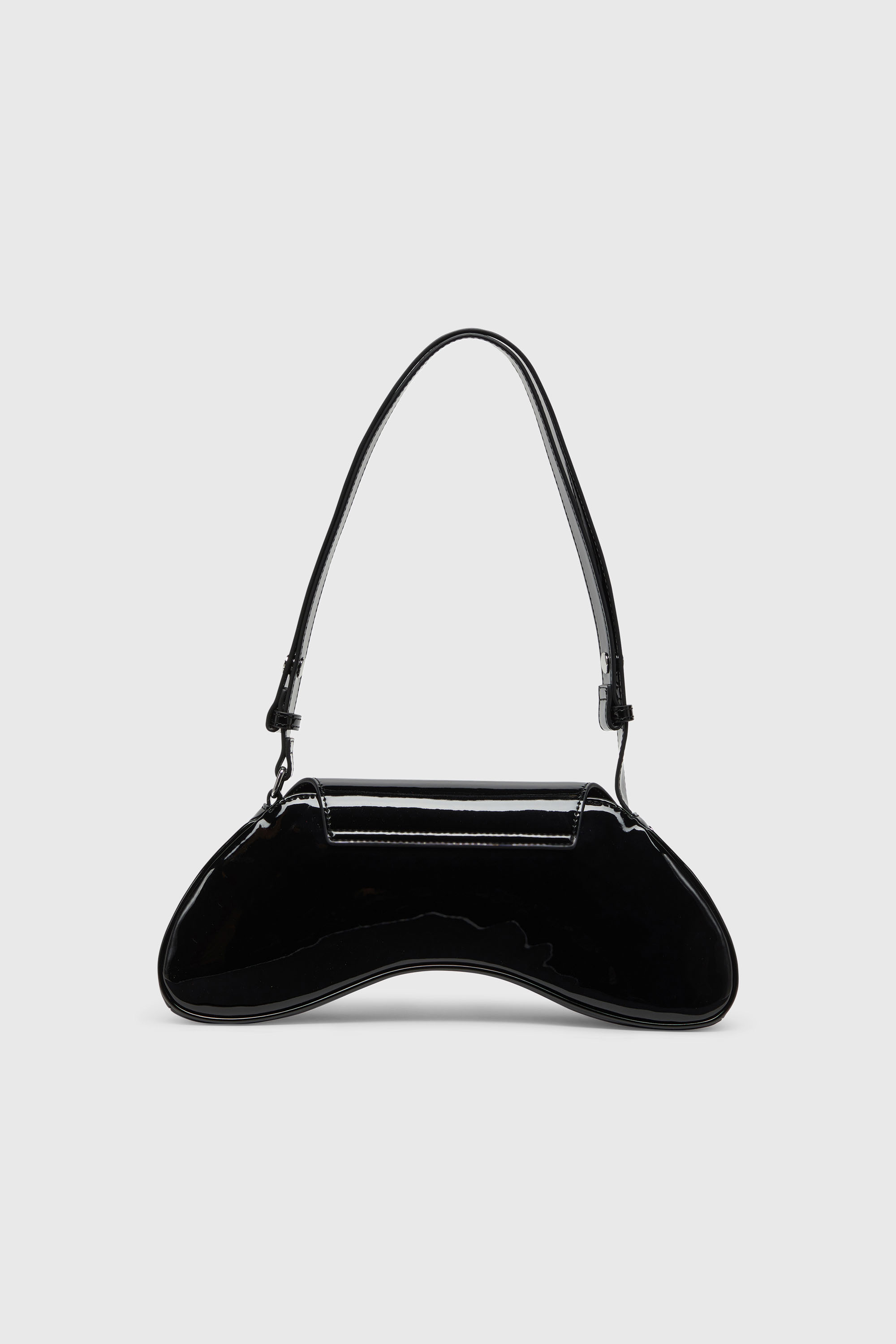 Diesel - PLAY CROSSBODY, Damen Play-Gl&auml;nzende Crossbody-Tasche in Schwarz - 2
