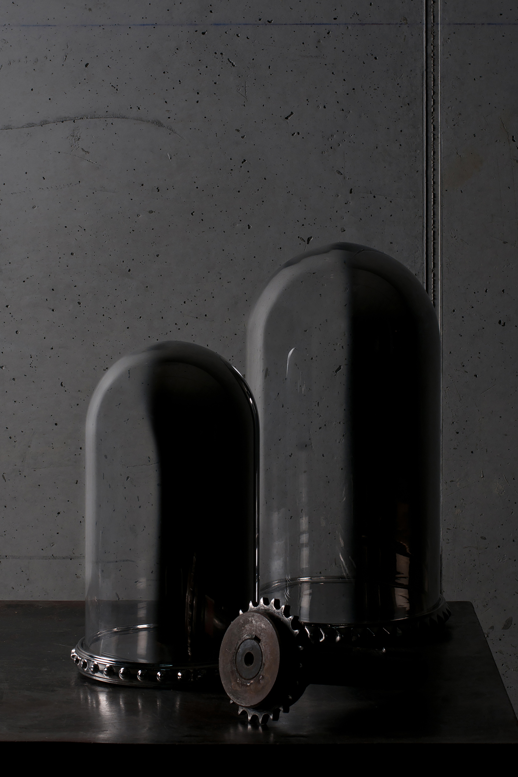 Diesel - 10942 GHOST SHELL, Unisex Kleine Glasglocke mit Porzellanplatte in Silber - 4