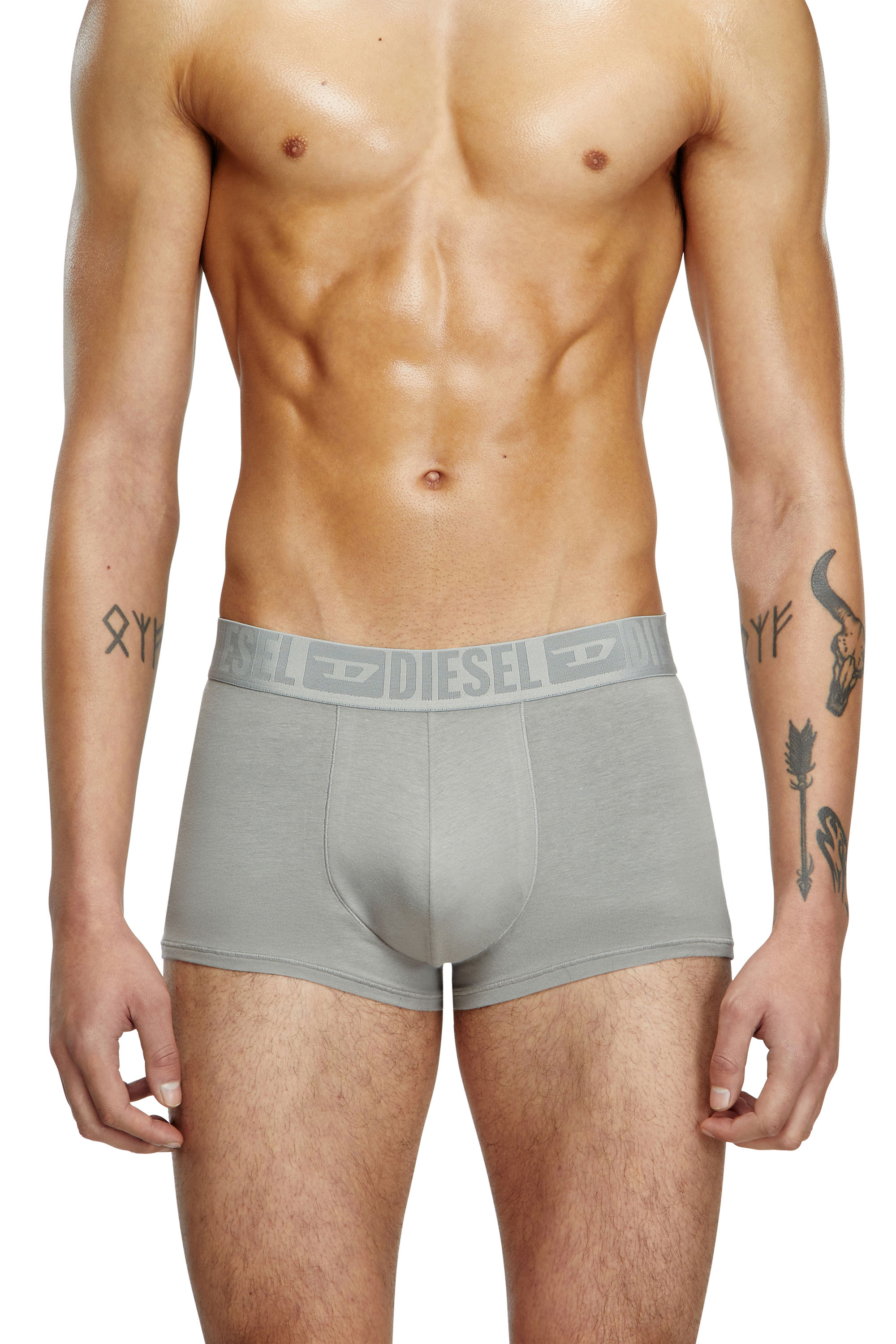 Diesel - BENJAMIN-D-MONO-3PACK, Herren Einfarbige Retropants im Dreierpack in Grau/Schwarz - 3